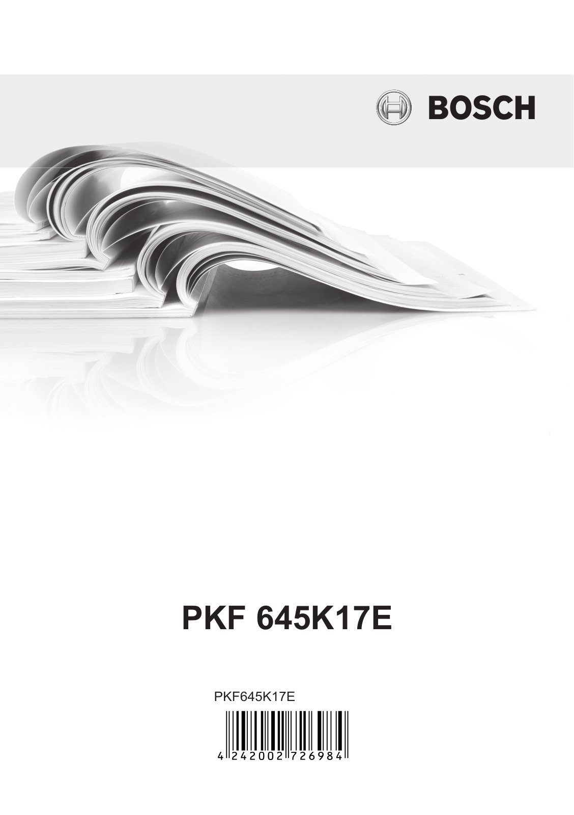 Bosch PKF645K17E Manual