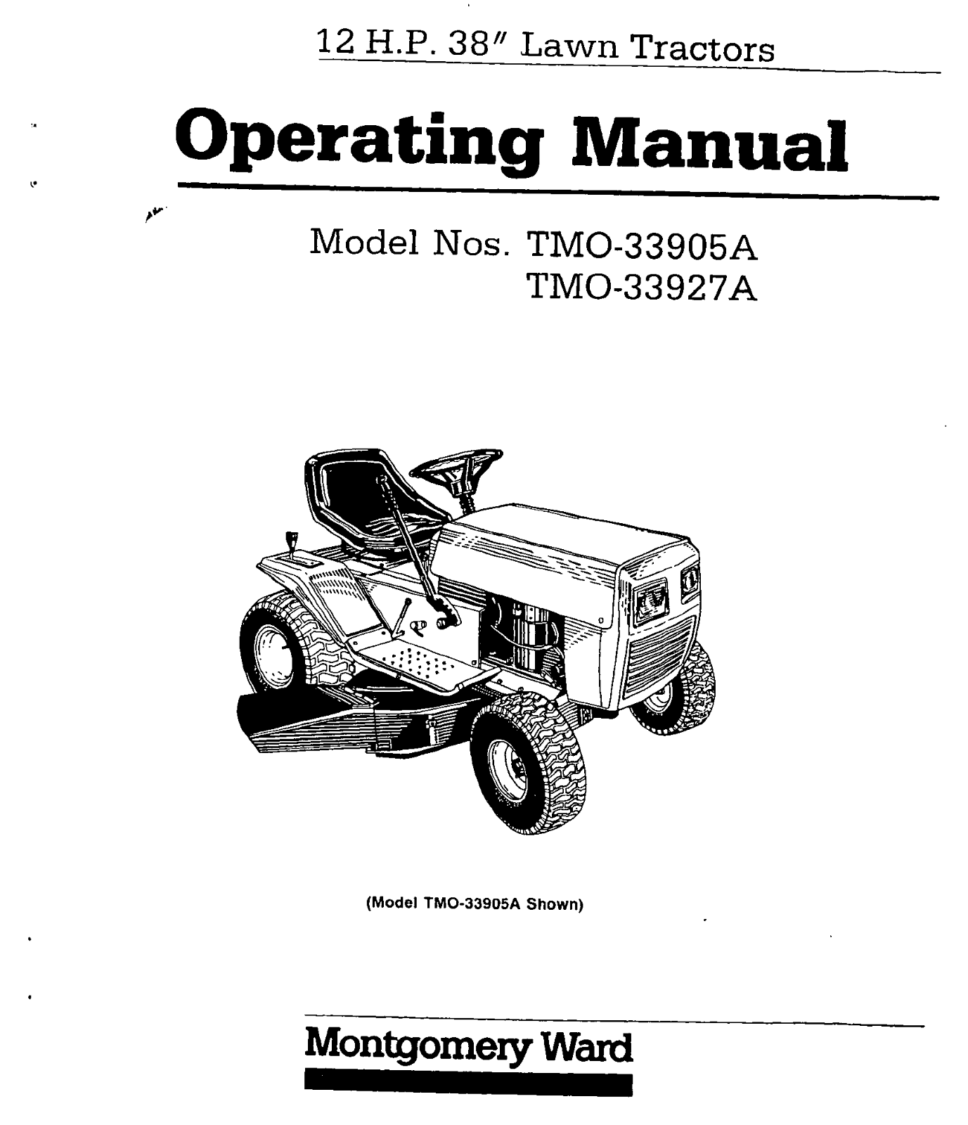 Montgomery Ward TMO-33927 A, TMO-33905 A User Manual