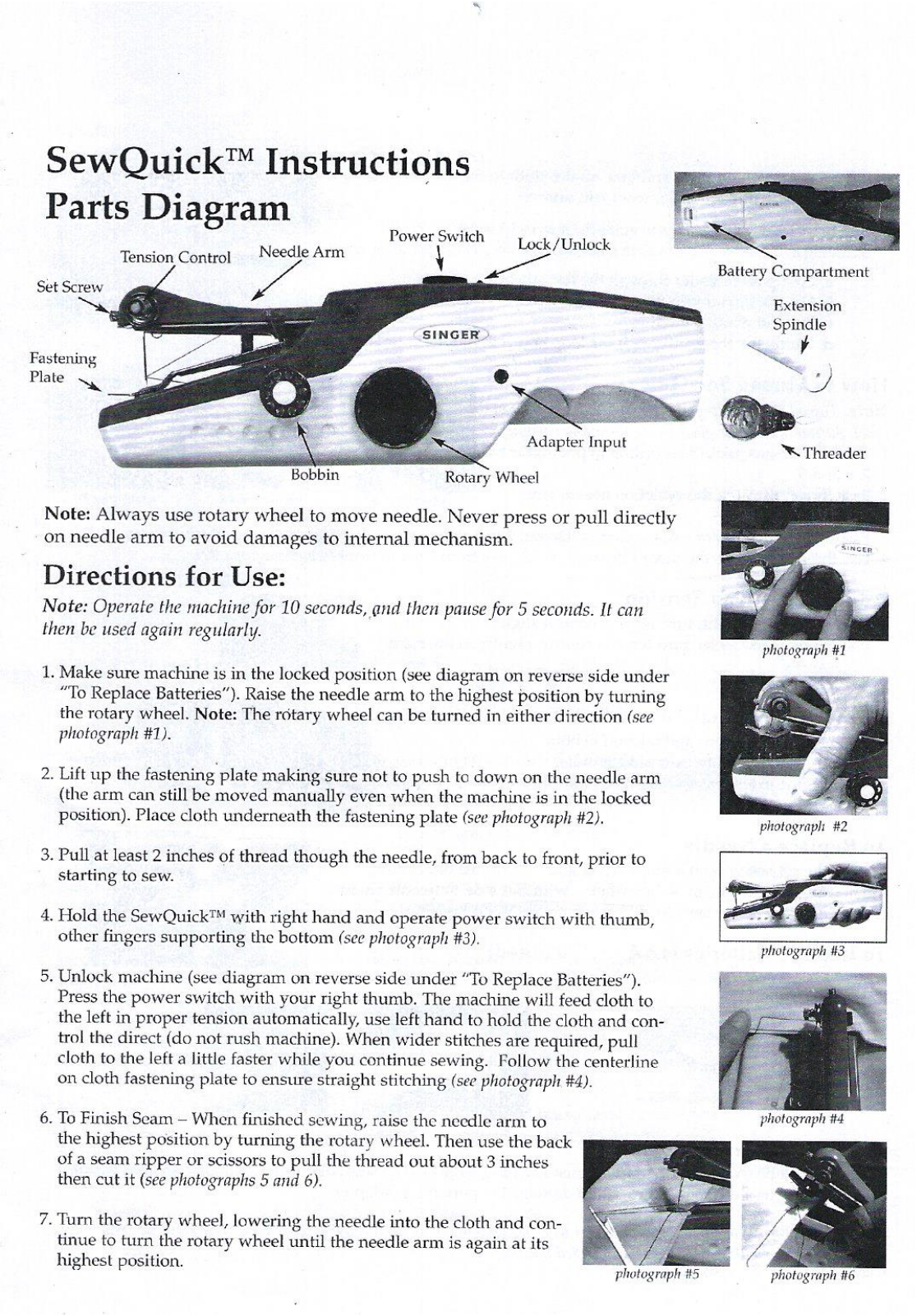 Singer SewQuick Instructions Manual - ManualMachine.com