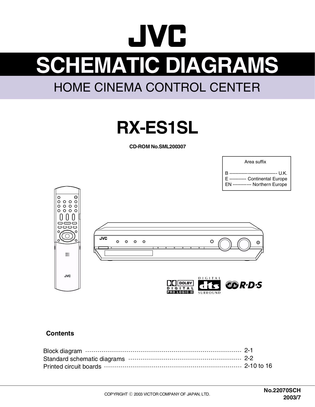 JVC RXES-1-SL Schematic