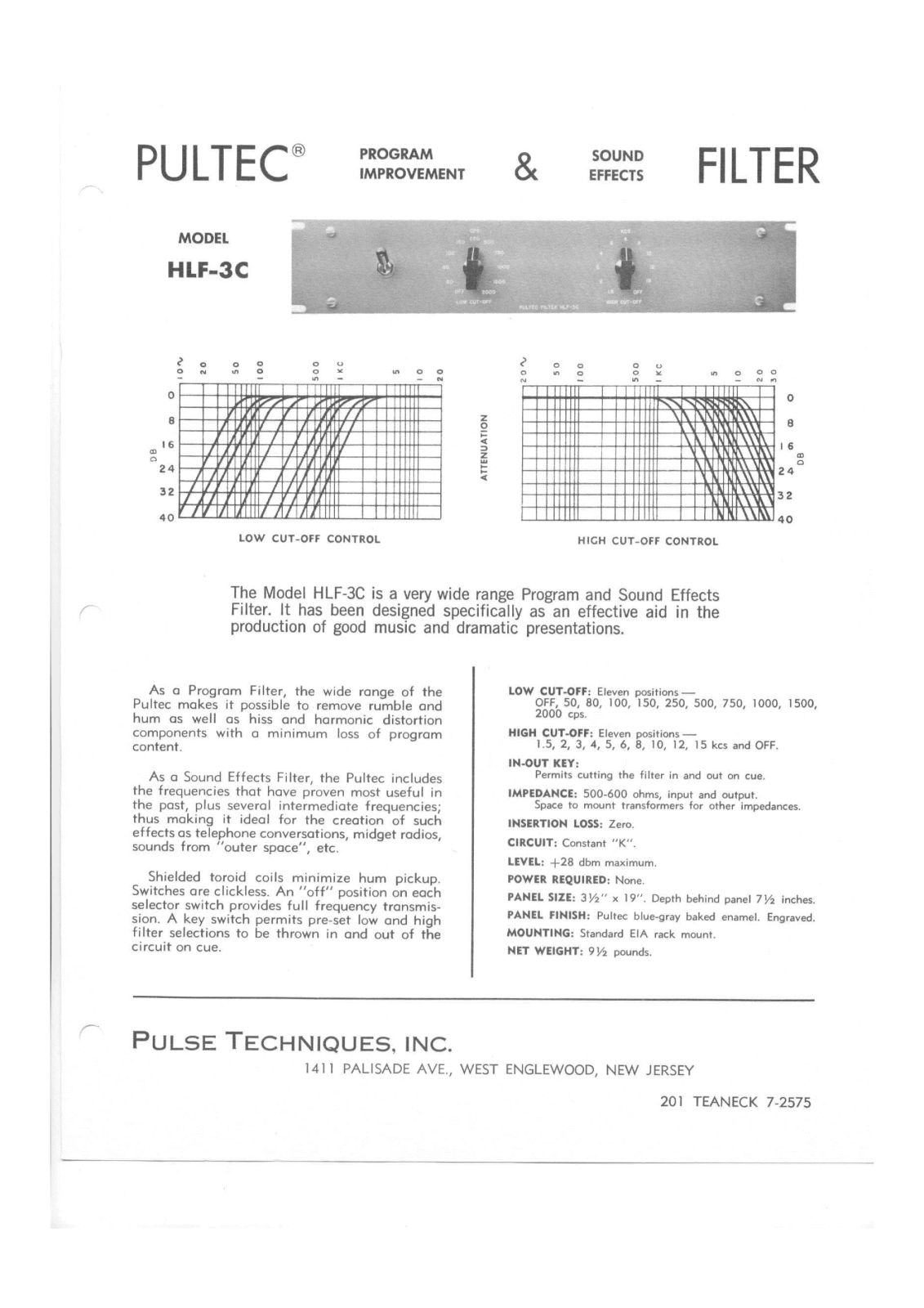 Studio SPultec-HLF3 User Manual