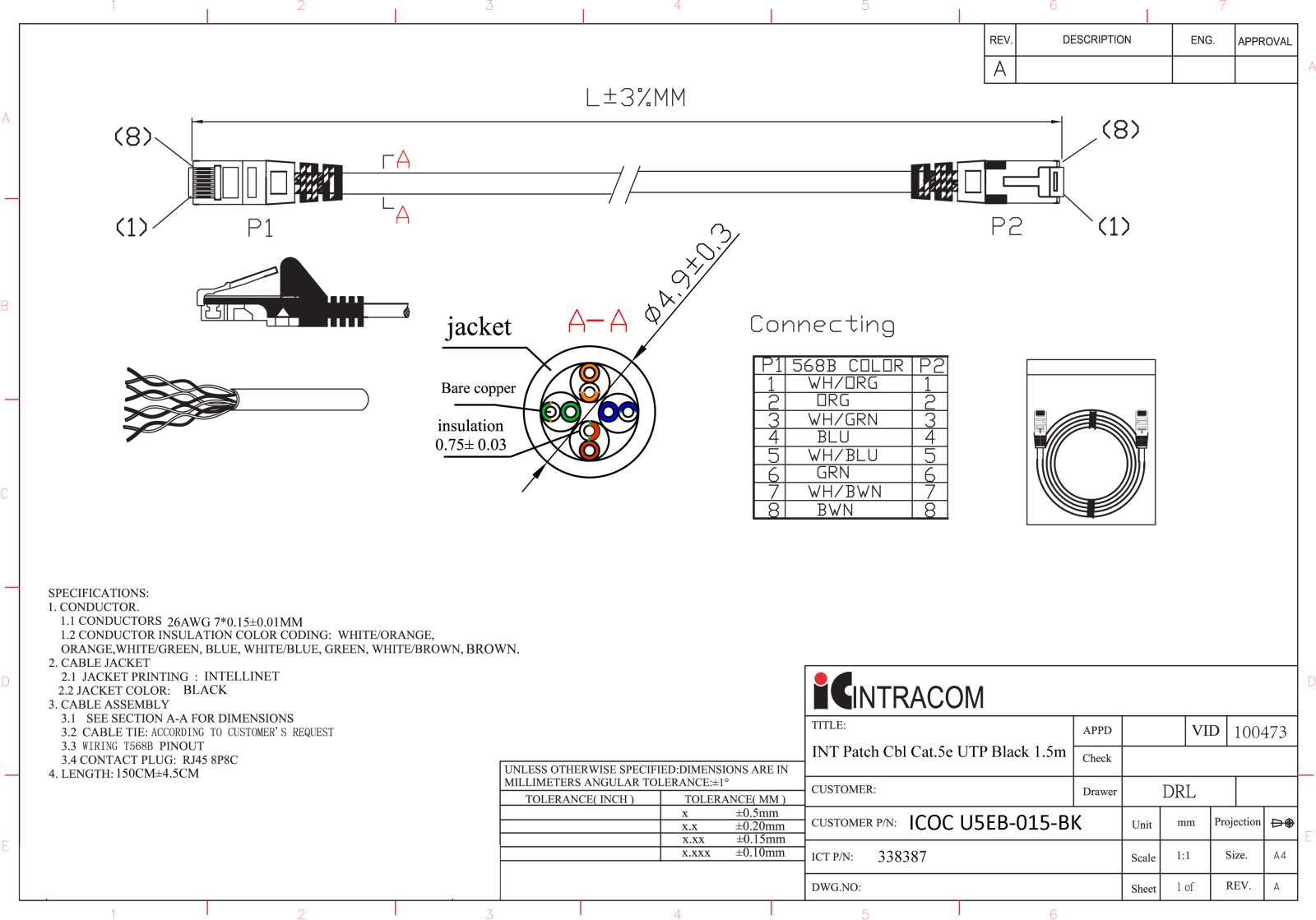 Intellinet ICOC U5EB-015-BK Drawing - ManualMachine.com