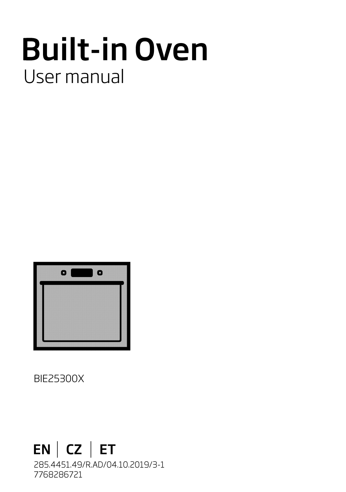Beko BIE25300X User Manual