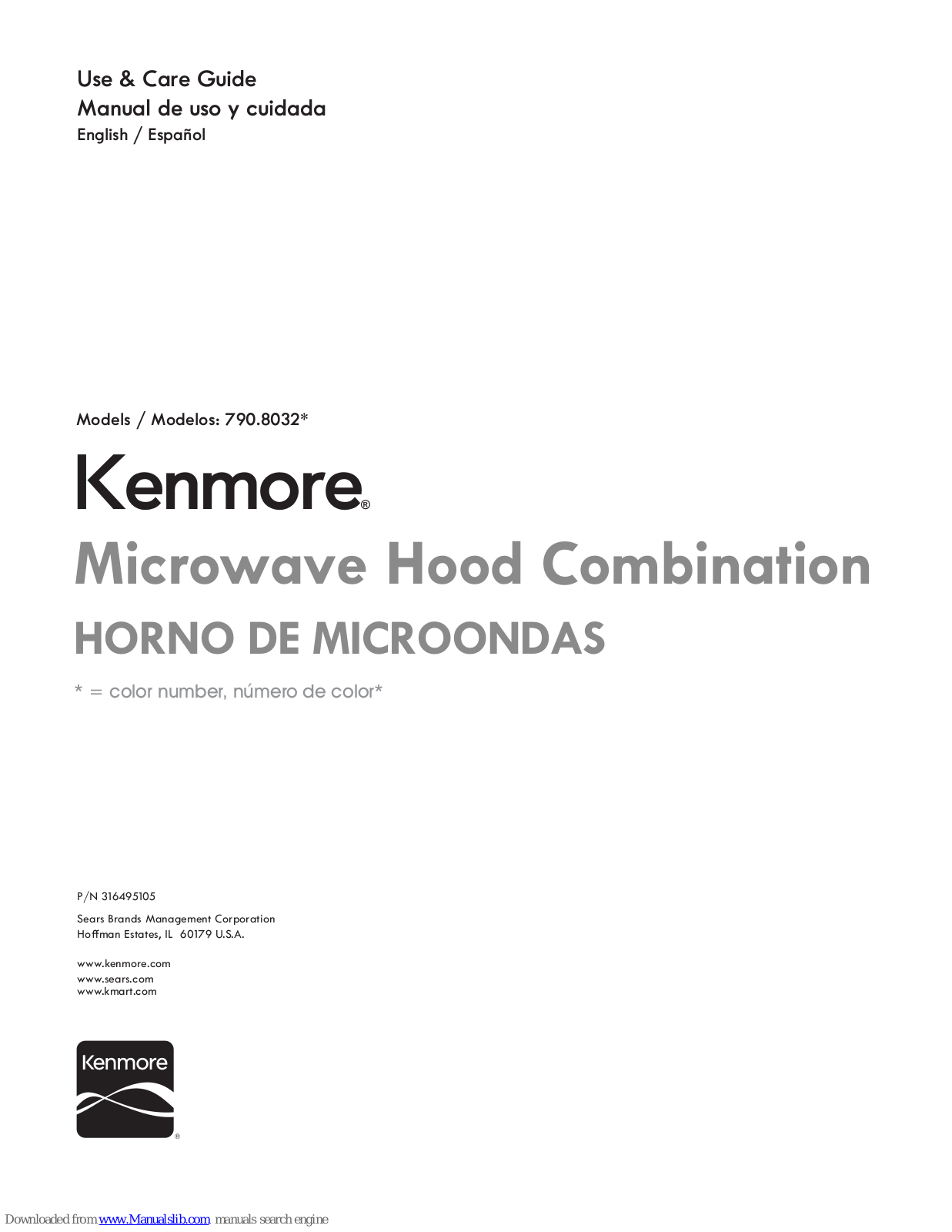 Kenmore 790.8032 Use & Care Manual