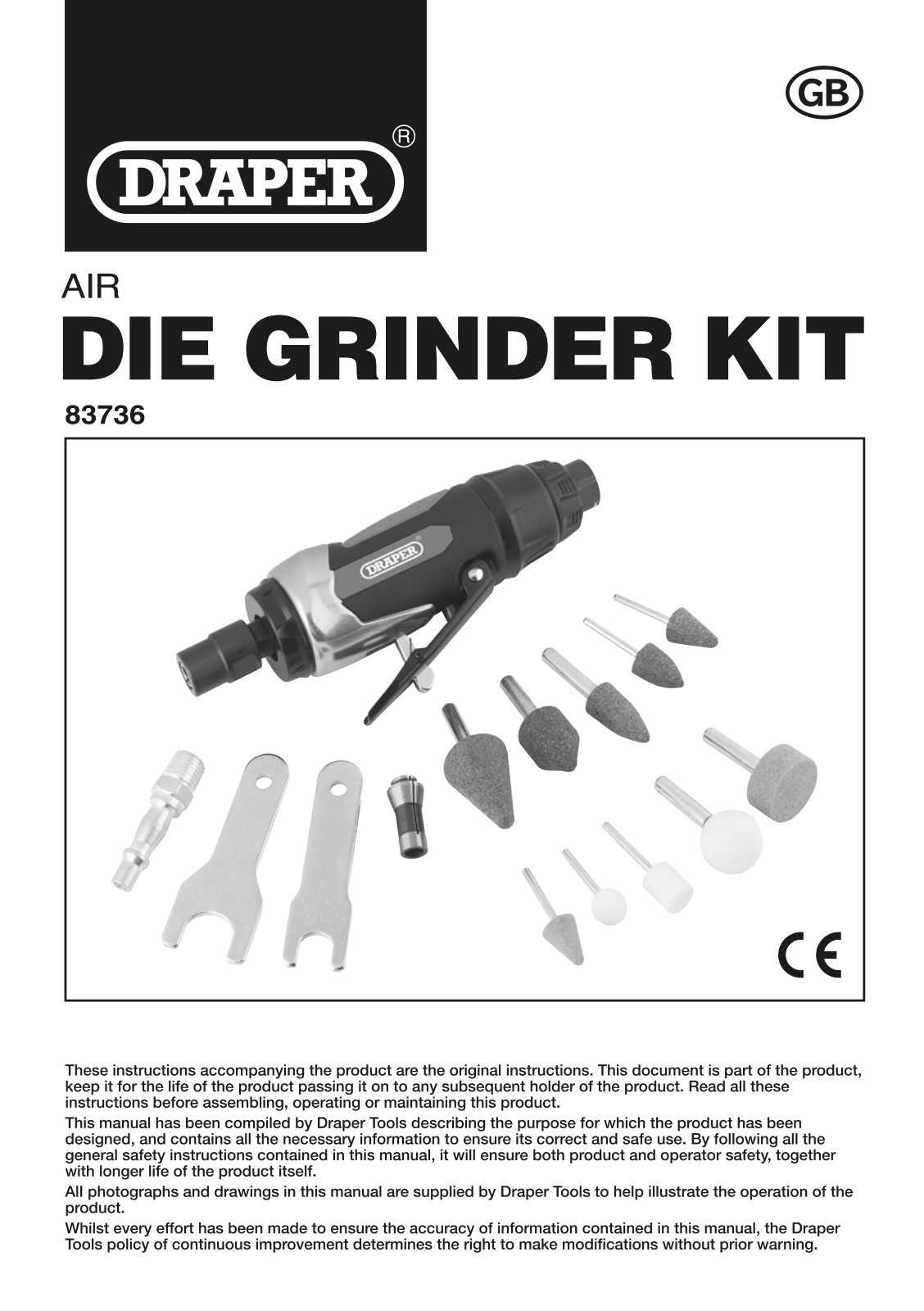 Draper Tools 83736 Instructions