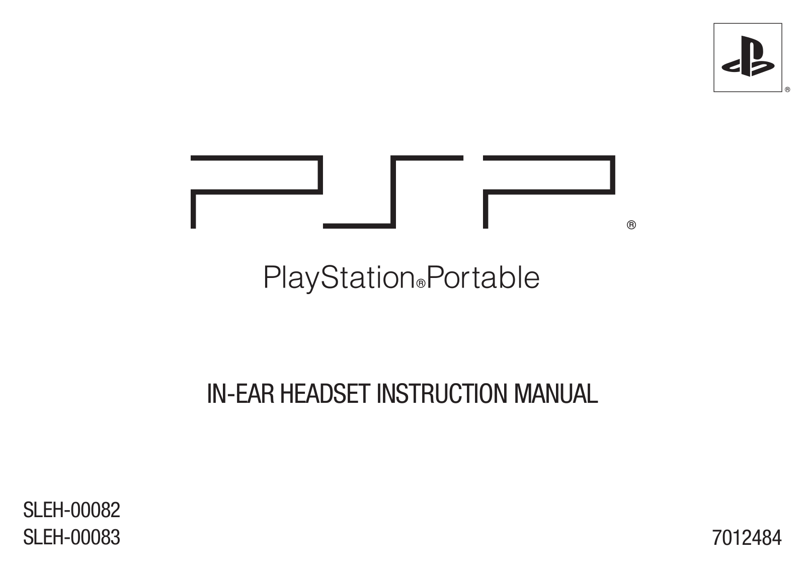 Sony SLEH-00082 Instruction Manual