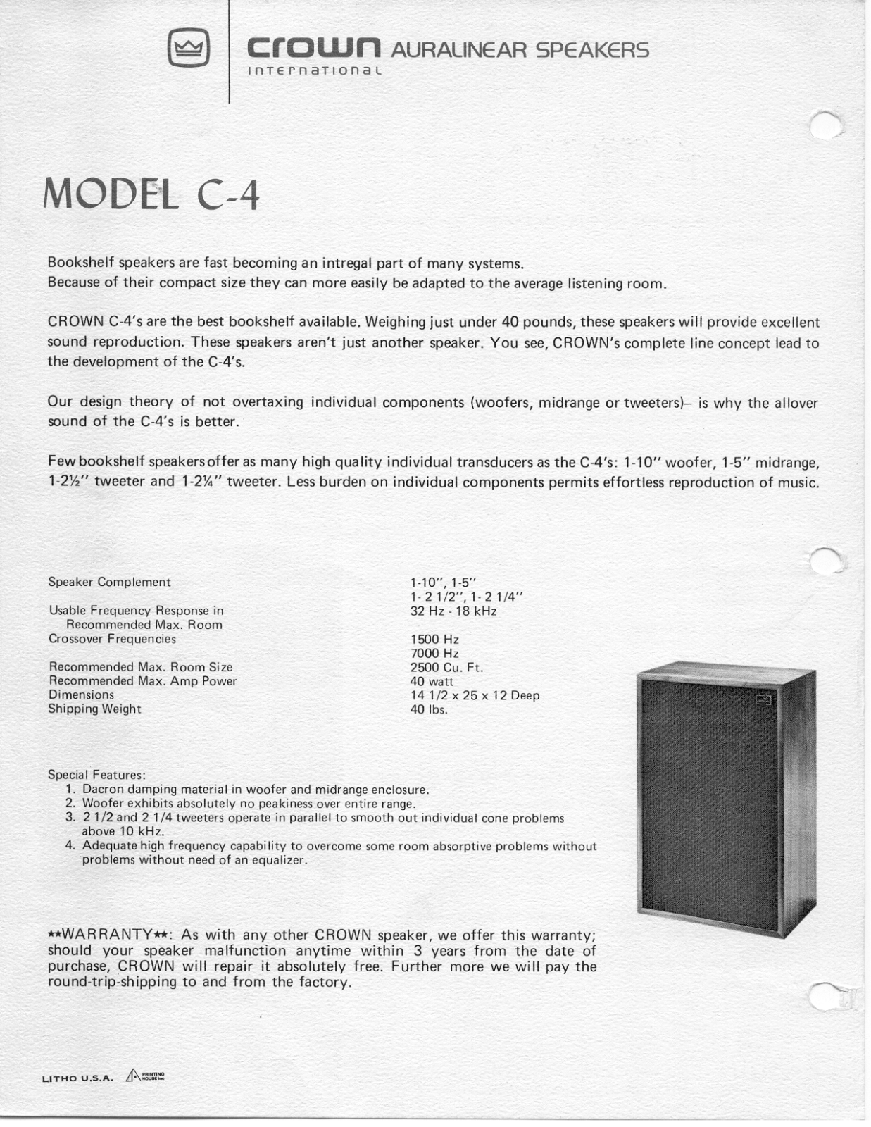 Crown Audio C-4 User Manual