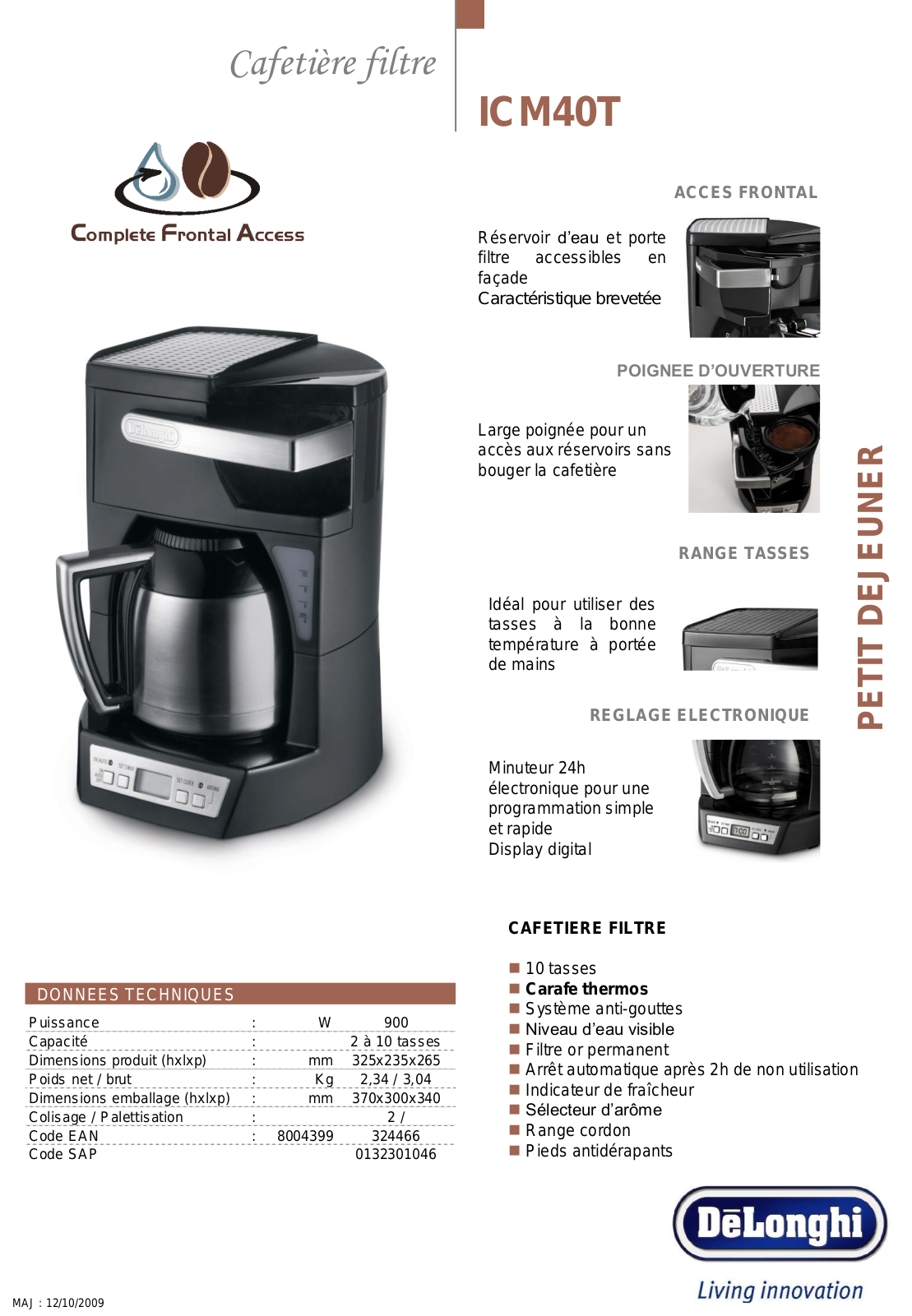 DELONGHI ICM 40T User Manual