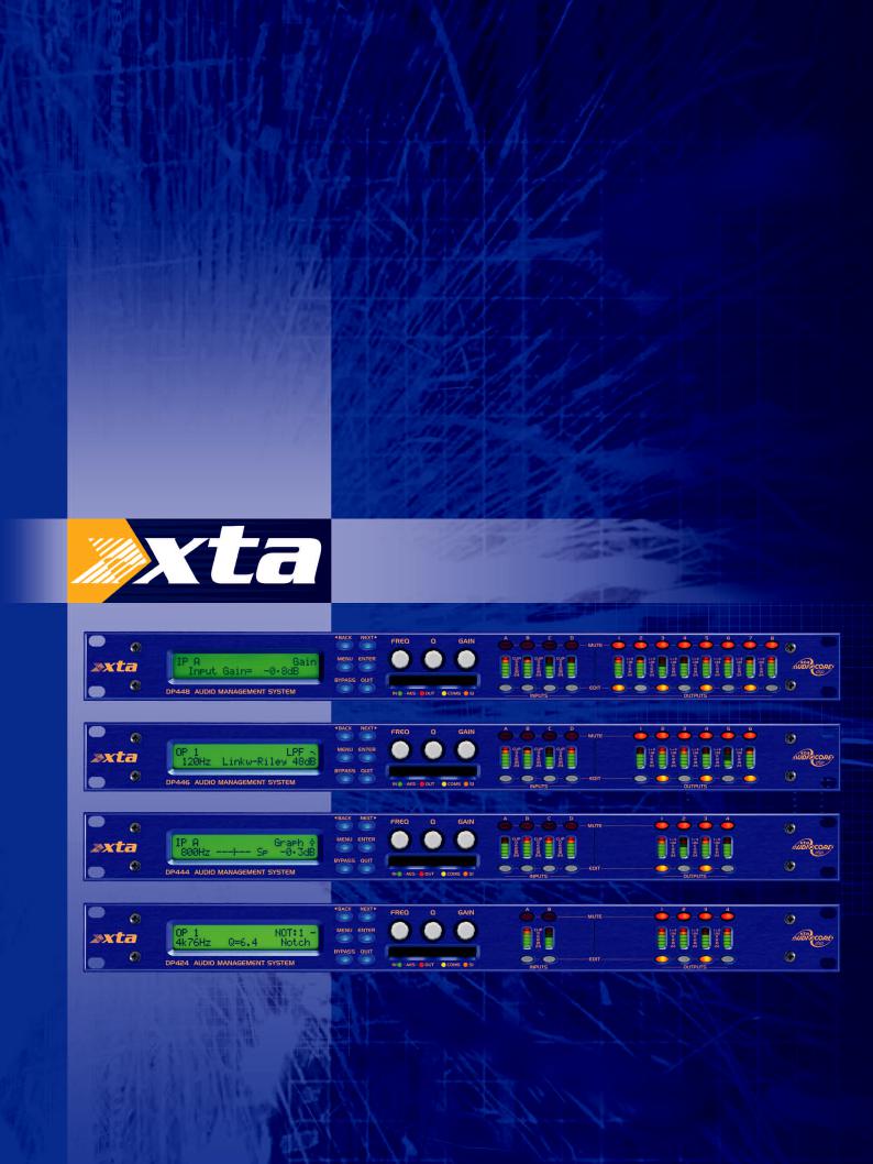 XTA DP448, DP446, DP444, DP424 User Manual