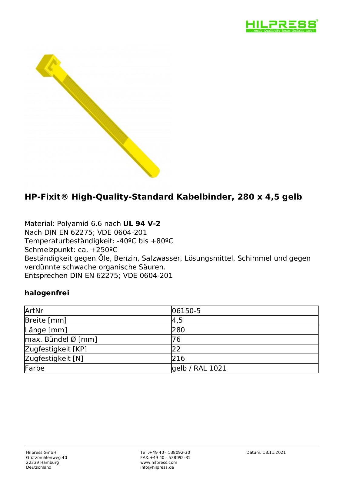 HILPRESS H-P 06150-5 Datasheet - ManualMachine.com