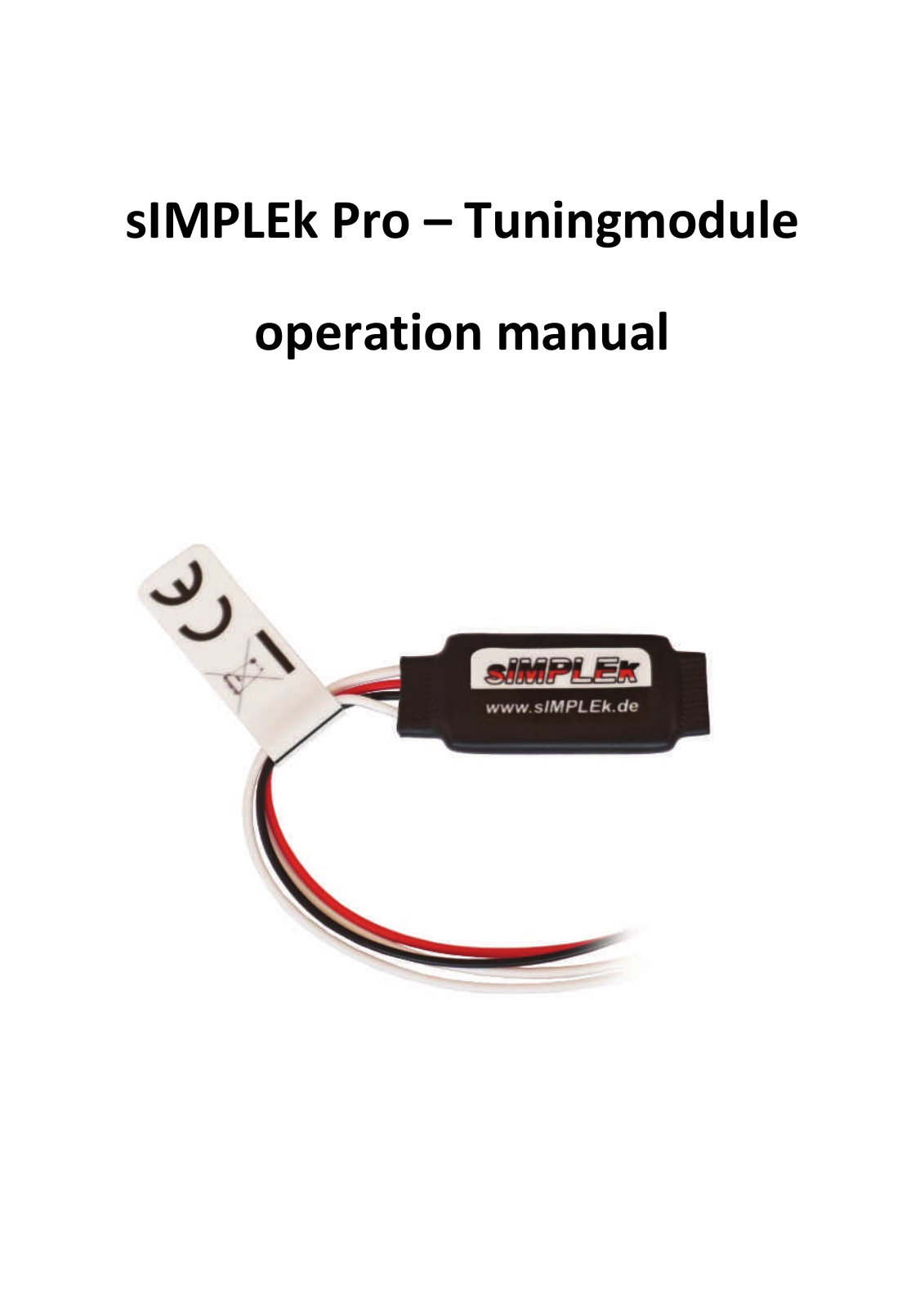 Simplek Pro Operation Manual - ManualMachine.com