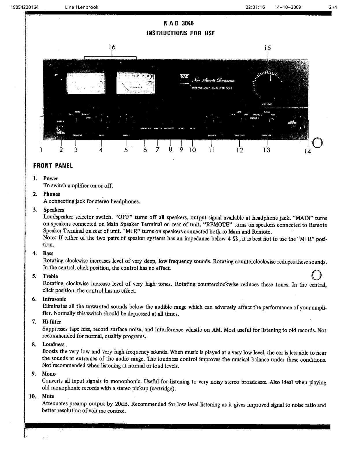 Nad 3045 Owners Manual