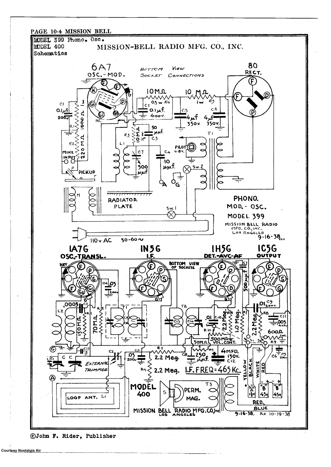 Mission Bell Radio 400 Schematic - ManualMachine.com