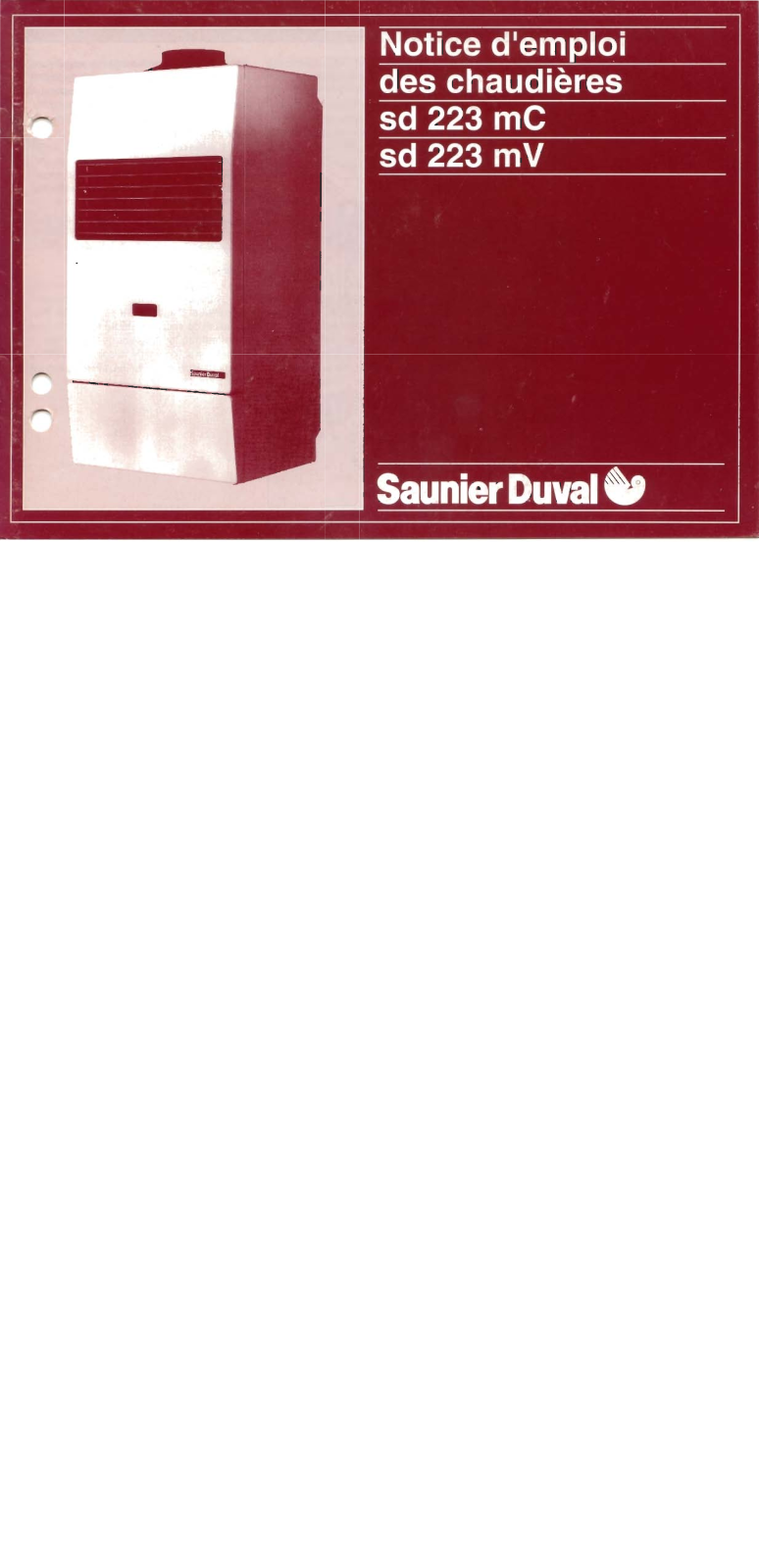 SAUNIER DUVAL SD 223 MC, SD 223 MV User Manual