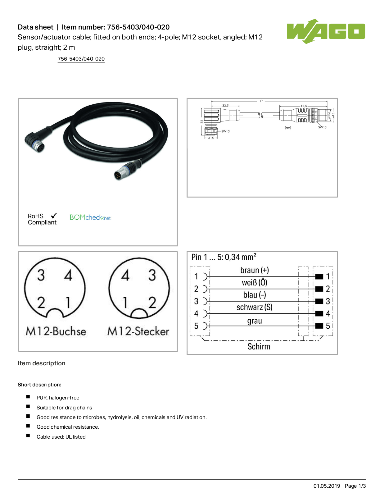 Wago 756-5403/040-020 Data Sheet