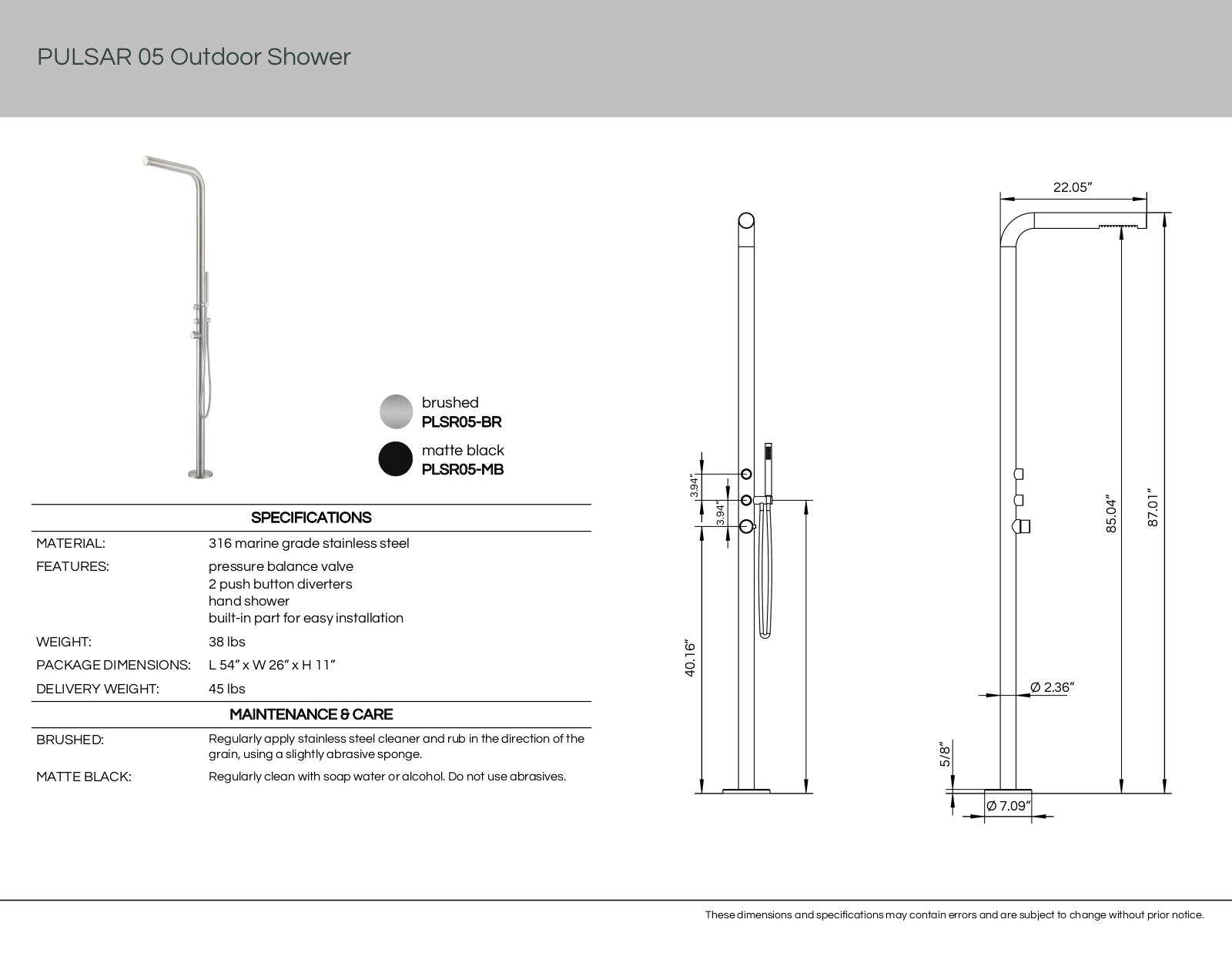 Pulsar XXP10004 Specifications - ManualMachine.com