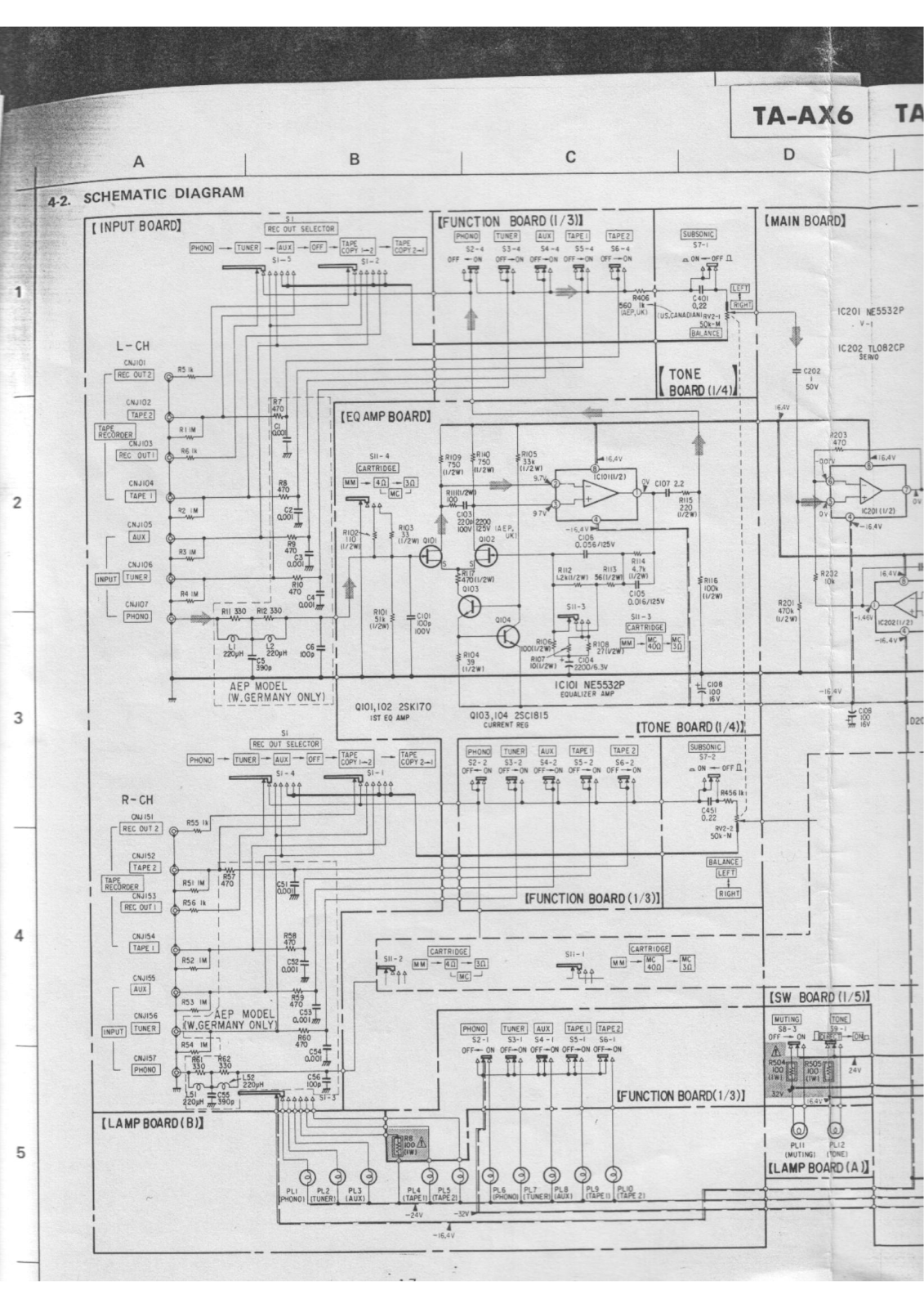 Sony TAAX-6 Schematic