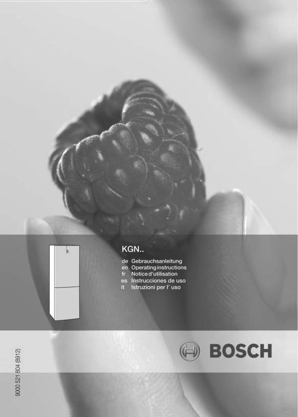 BOSCH KGH36S20GB User Manual