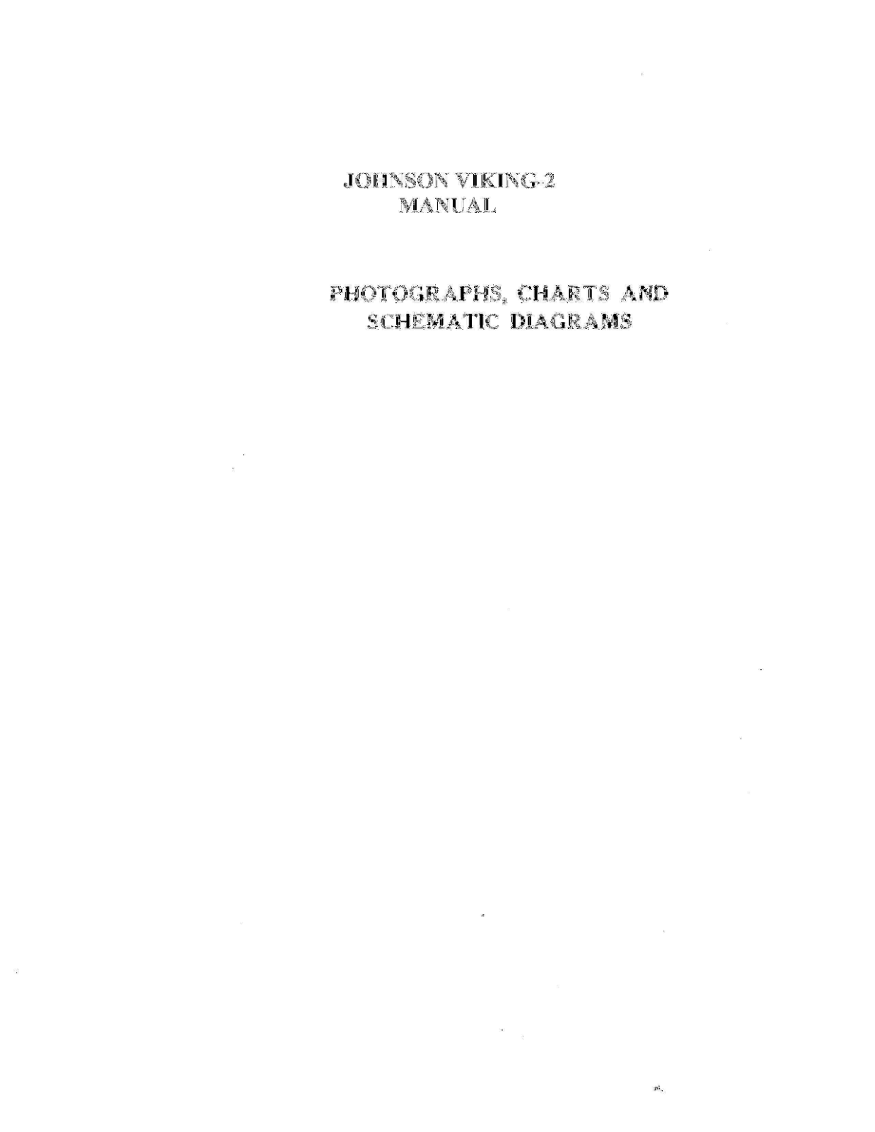 JOHNSON VIKING-1 User Manual