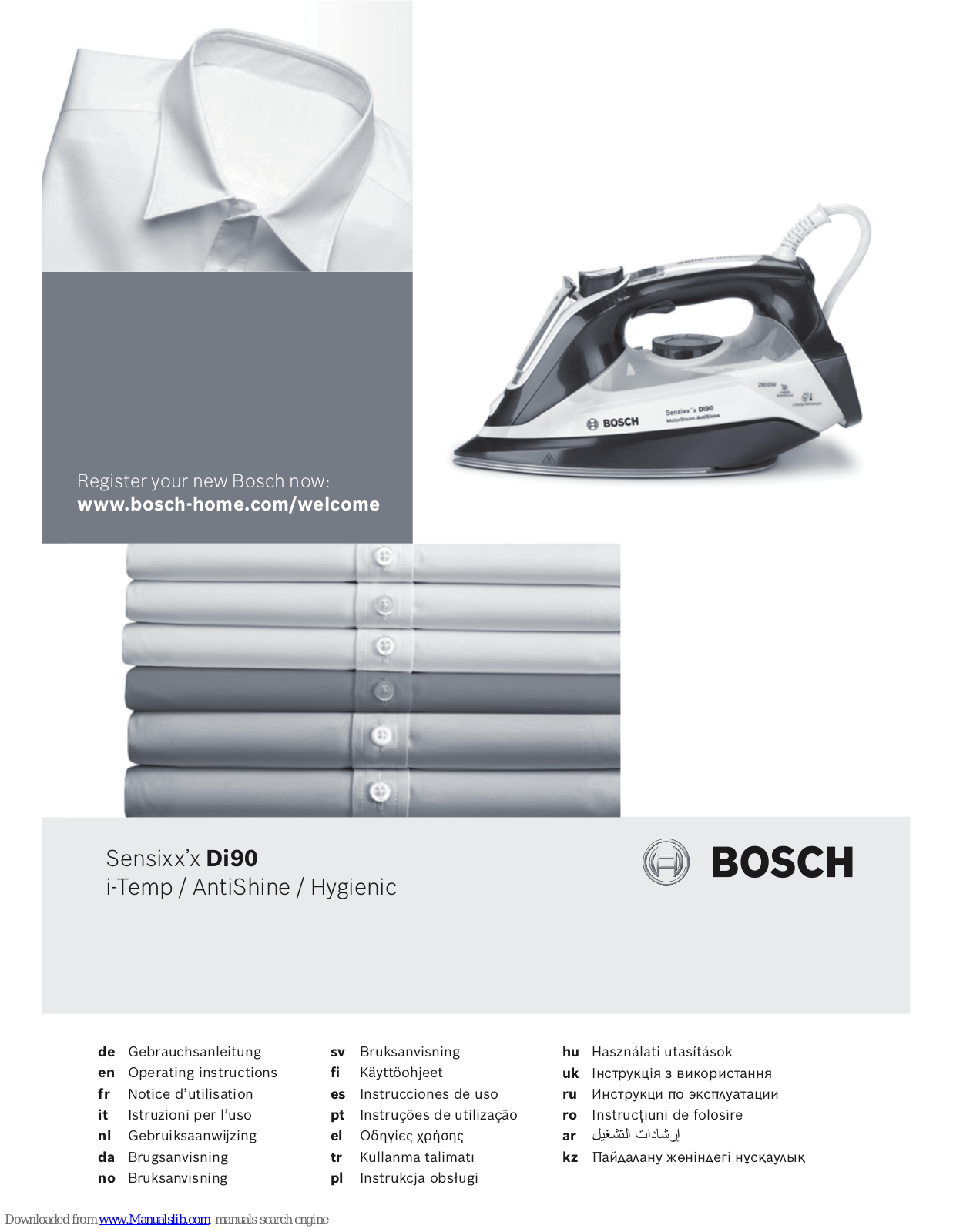 Bosch Sensixx’x Di90 Operating Instructions Manual