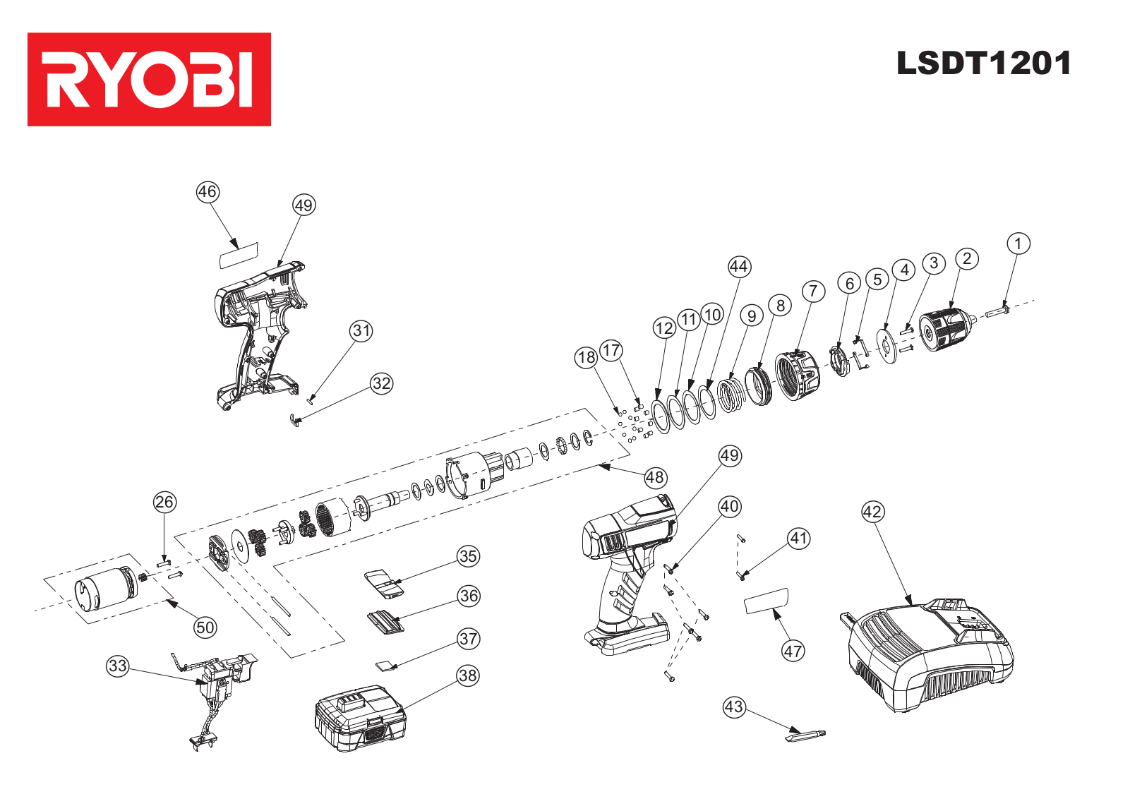 RYOBI LSDT 1201 User Manual