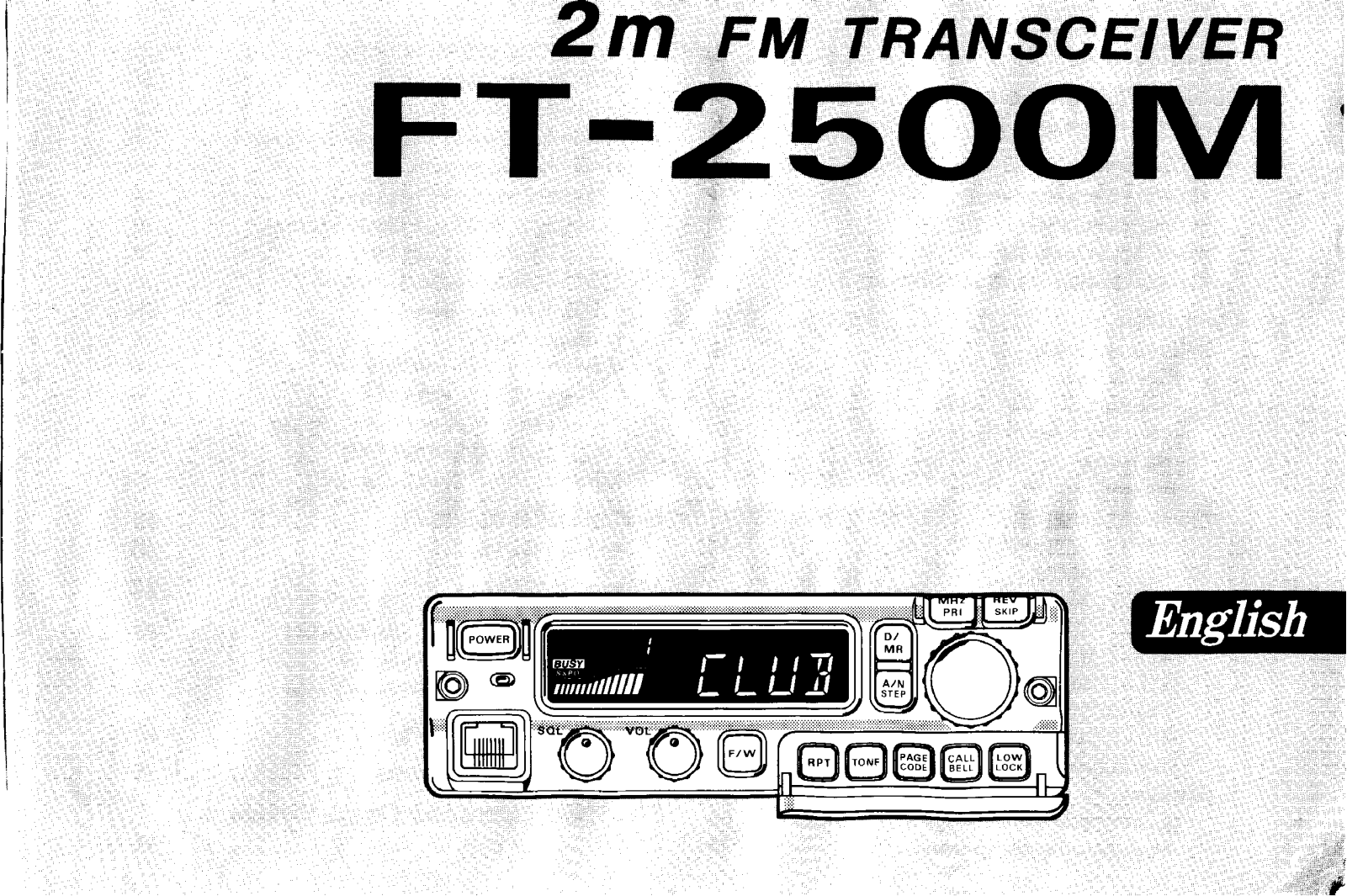 Yaesu FT-2500M User Manual