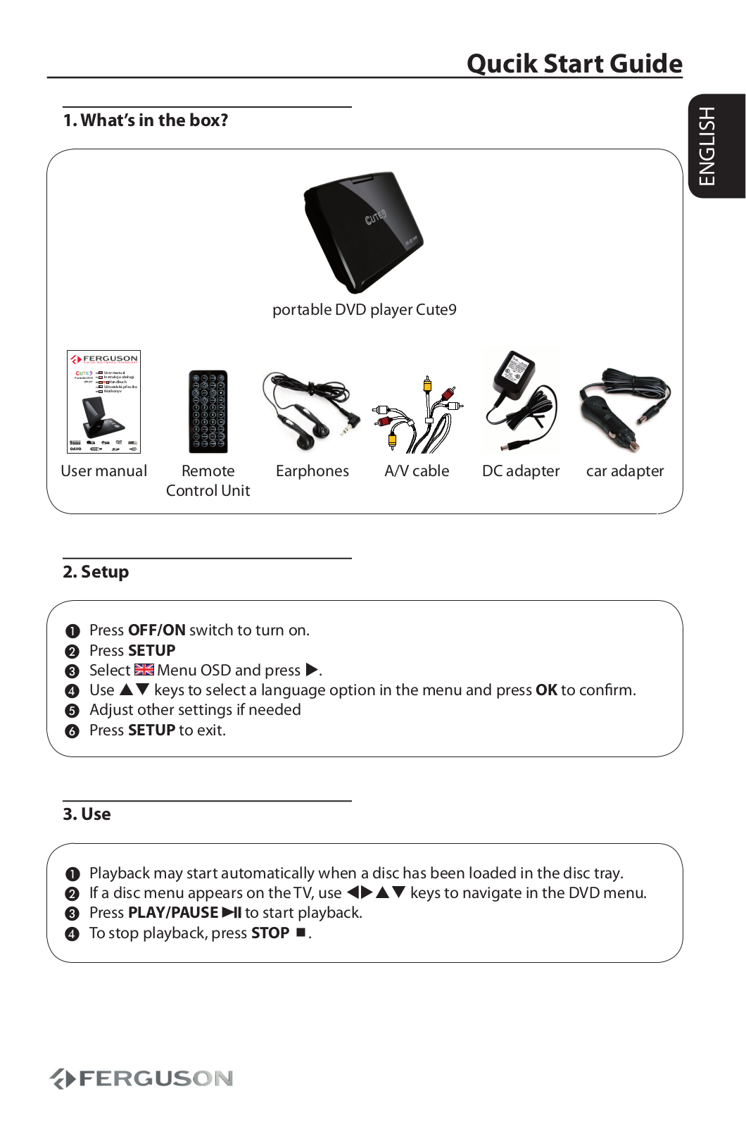 Ferguson Cute9 User Manual