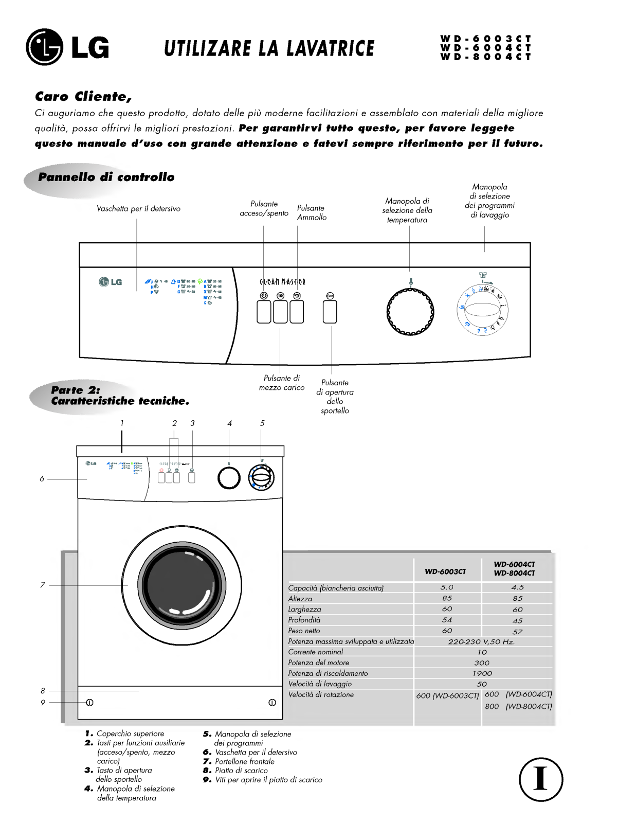 Lg WD-8004CT, WD-6004CT, WD-6003CT Instruction Manual