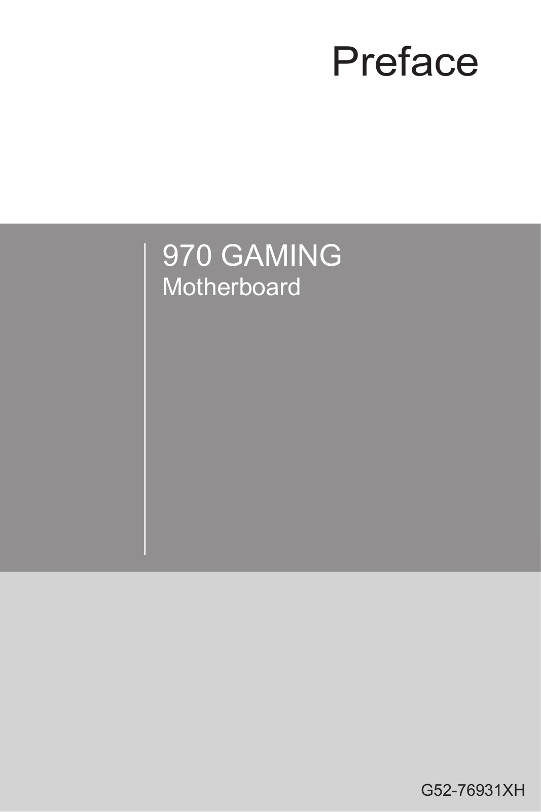 MSI 970 User Manual