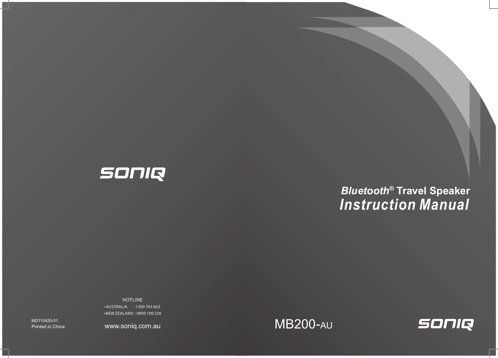 SONIQ MB200 User Manual