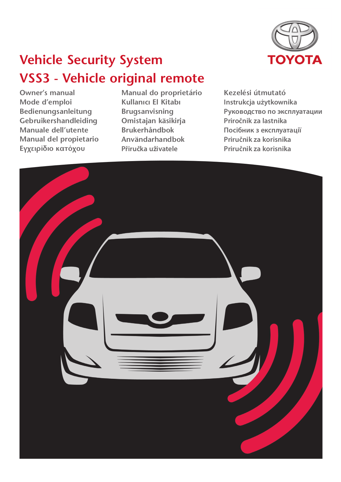 Toyota VSS3 Owner's Manual