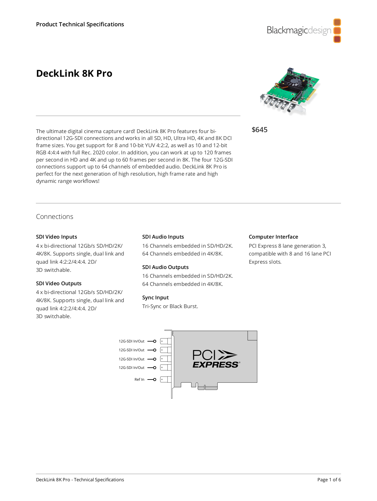 Blackmagic Design DeckLink 8K Pro User Manual