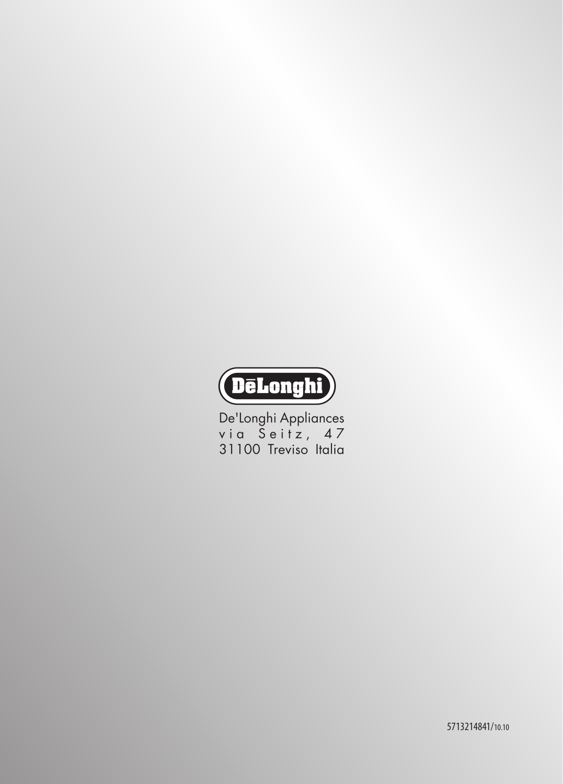 DELONGHI ESAM 04.320.S User Manual