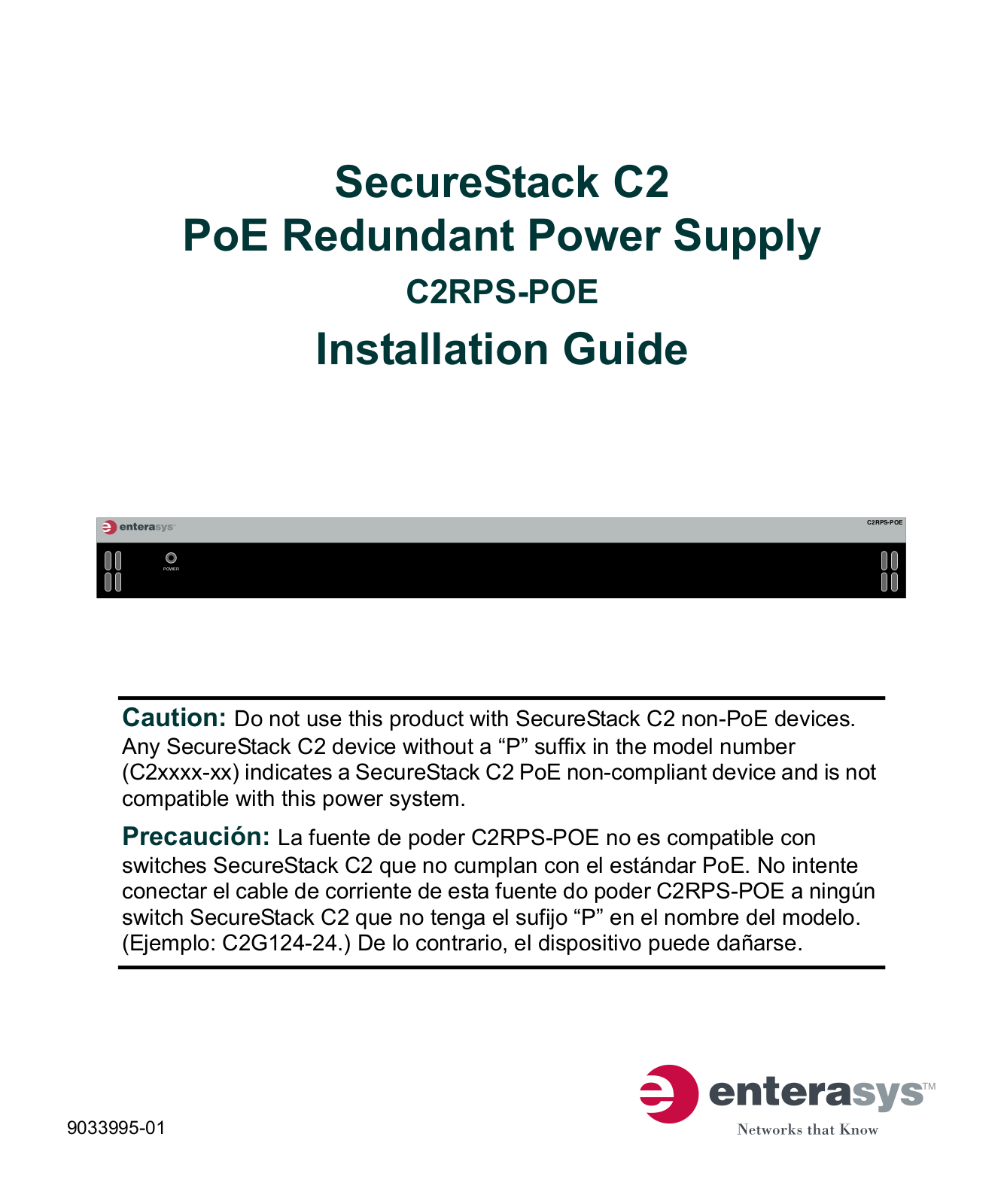 Enterasys Networks C2RPS-POE User Manual