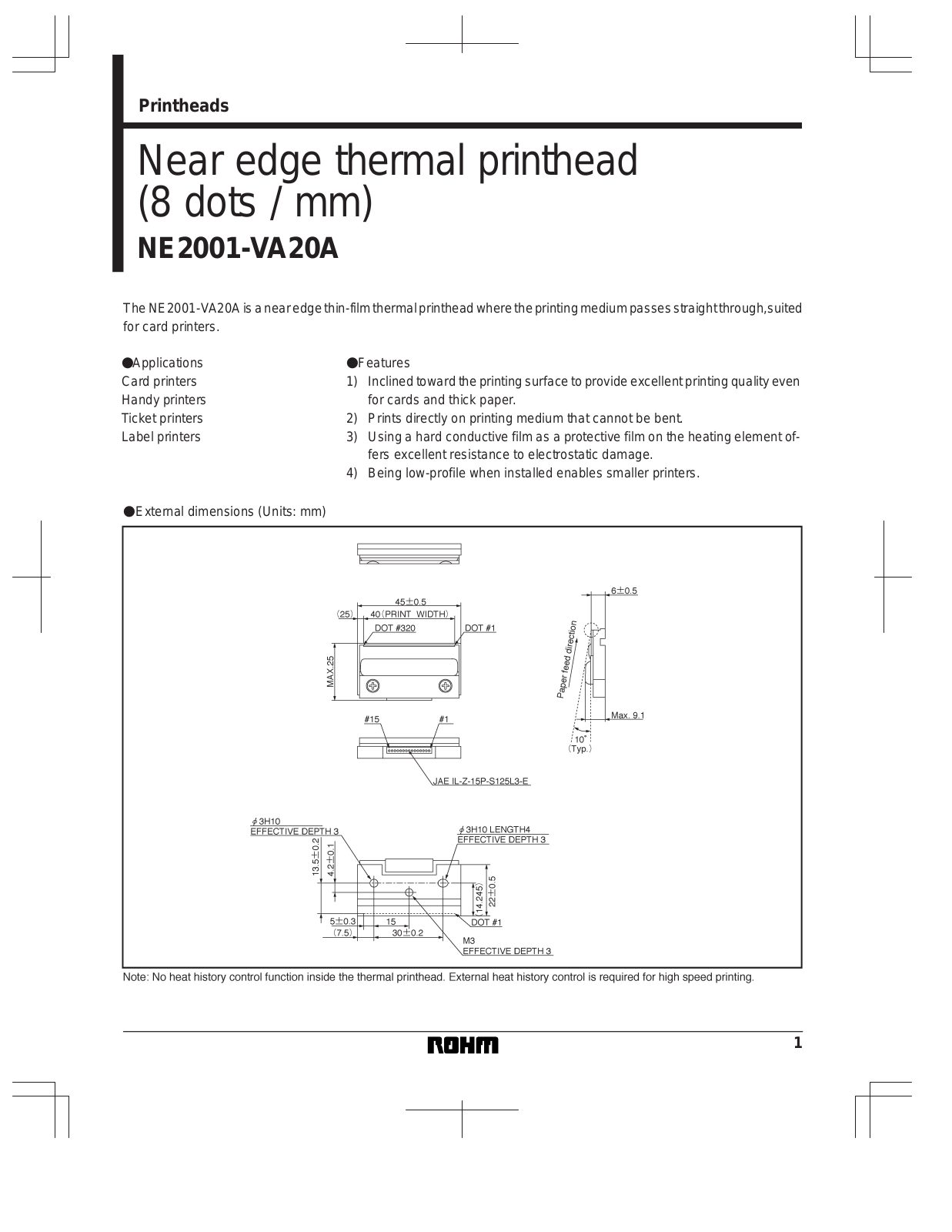 ROHM NE2001-VA20A Datasheet