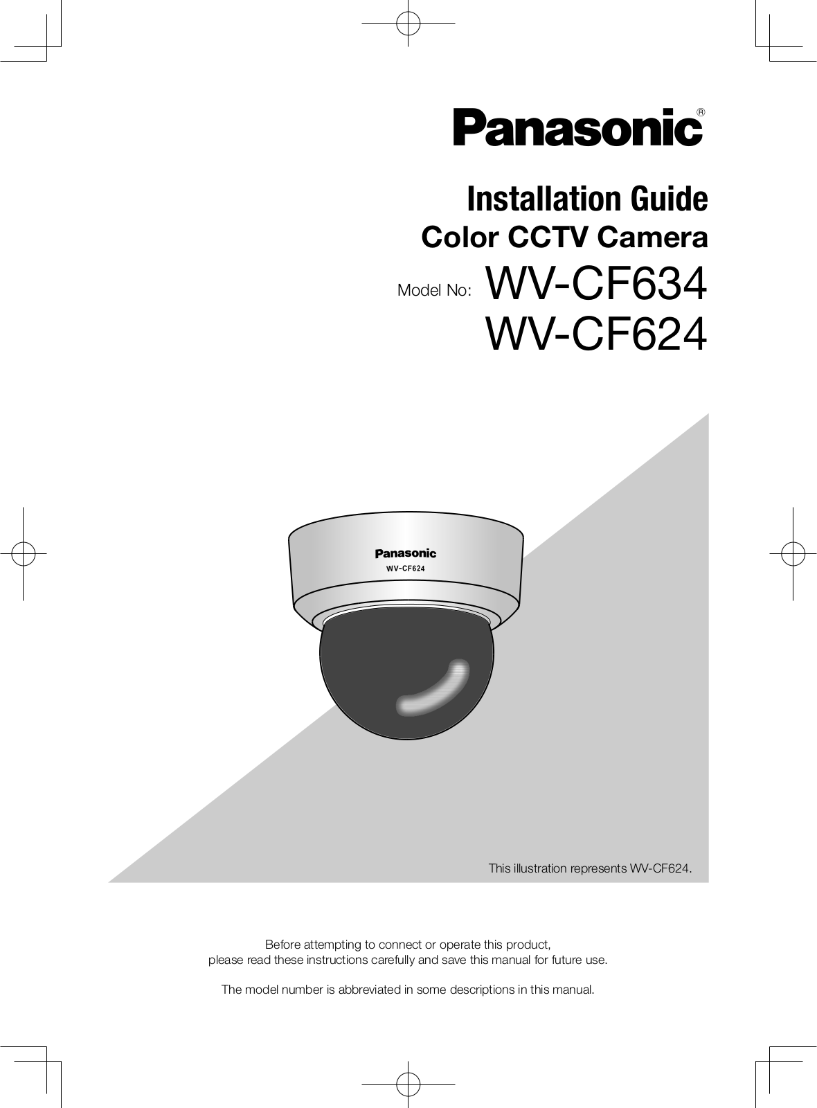 Panasonic wv-cf634 installation