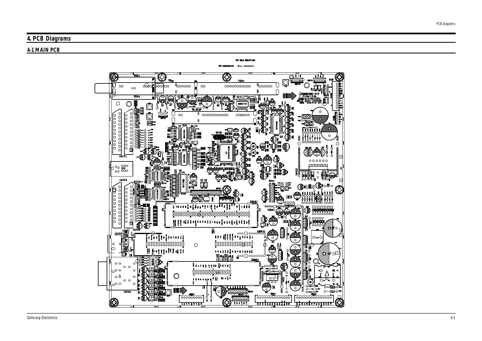 Samsung SP48T6HF1X, SP43T6HF1X PCB Diagram