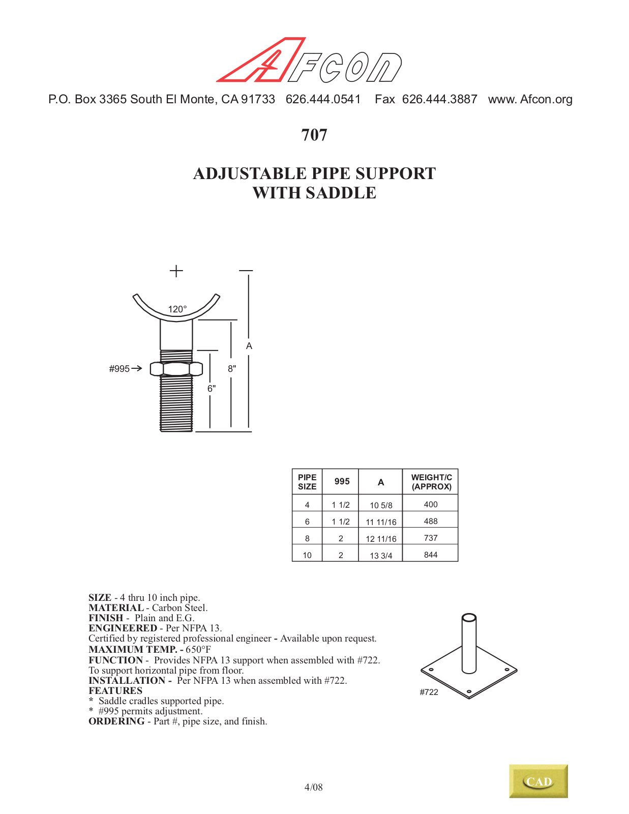 Afcon 707 User Manual