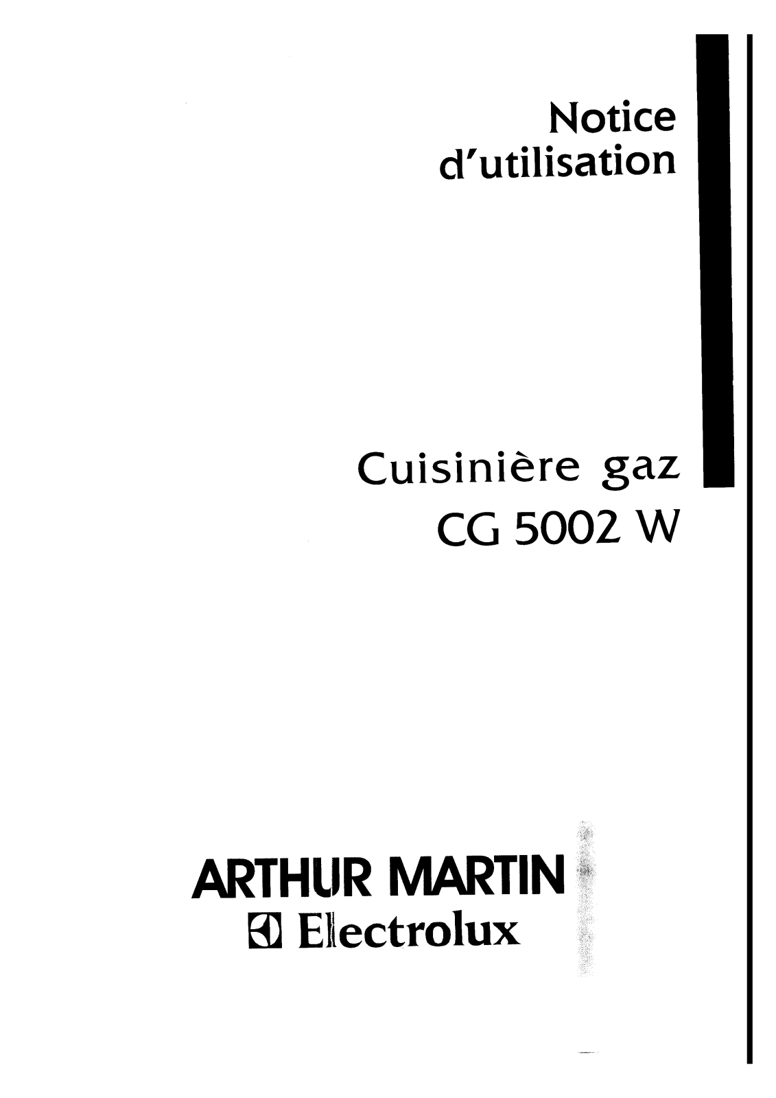 Arthur martin CG5002W User Manual