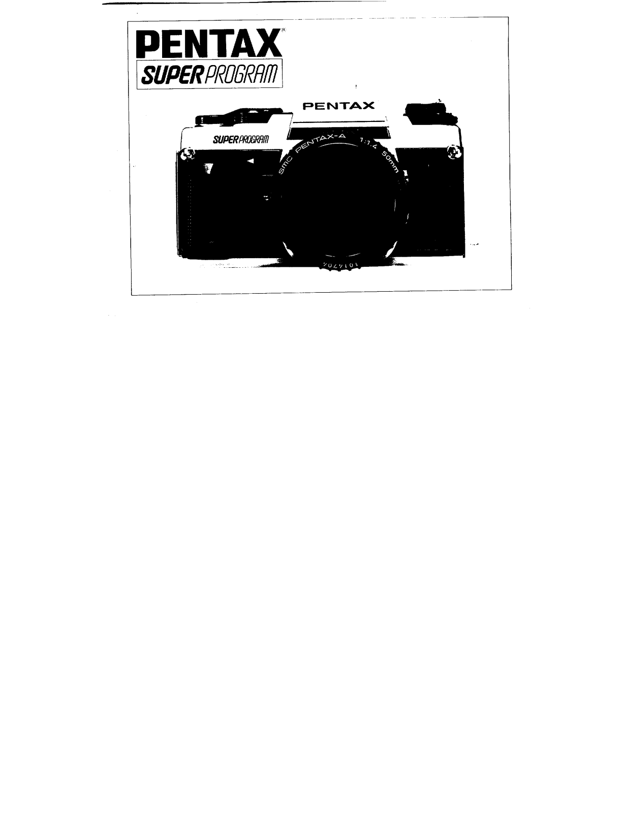 Pentax Super Program Instruction Manual