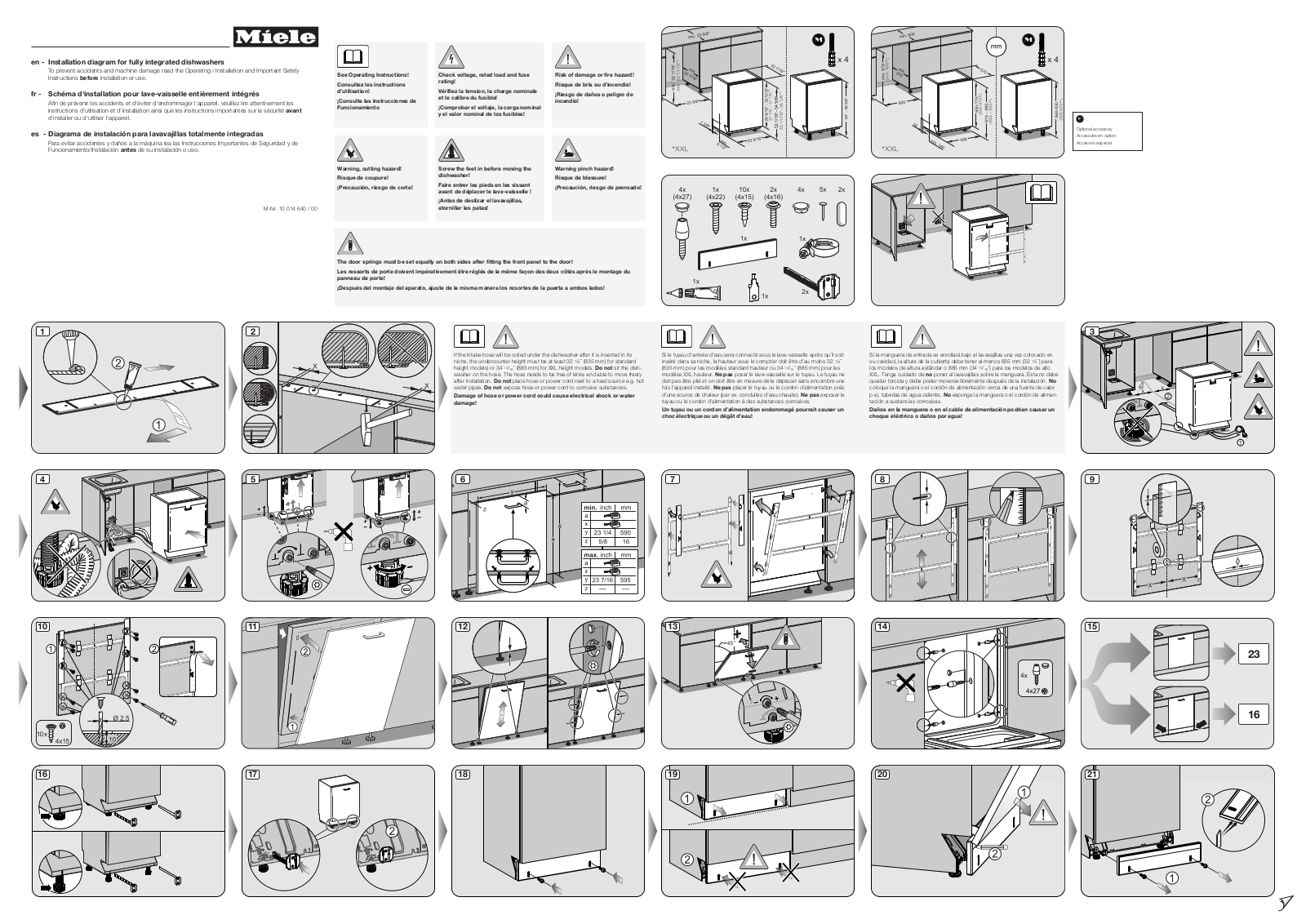 Miele G4998SCVISF, G4993SCVI Installation Manual