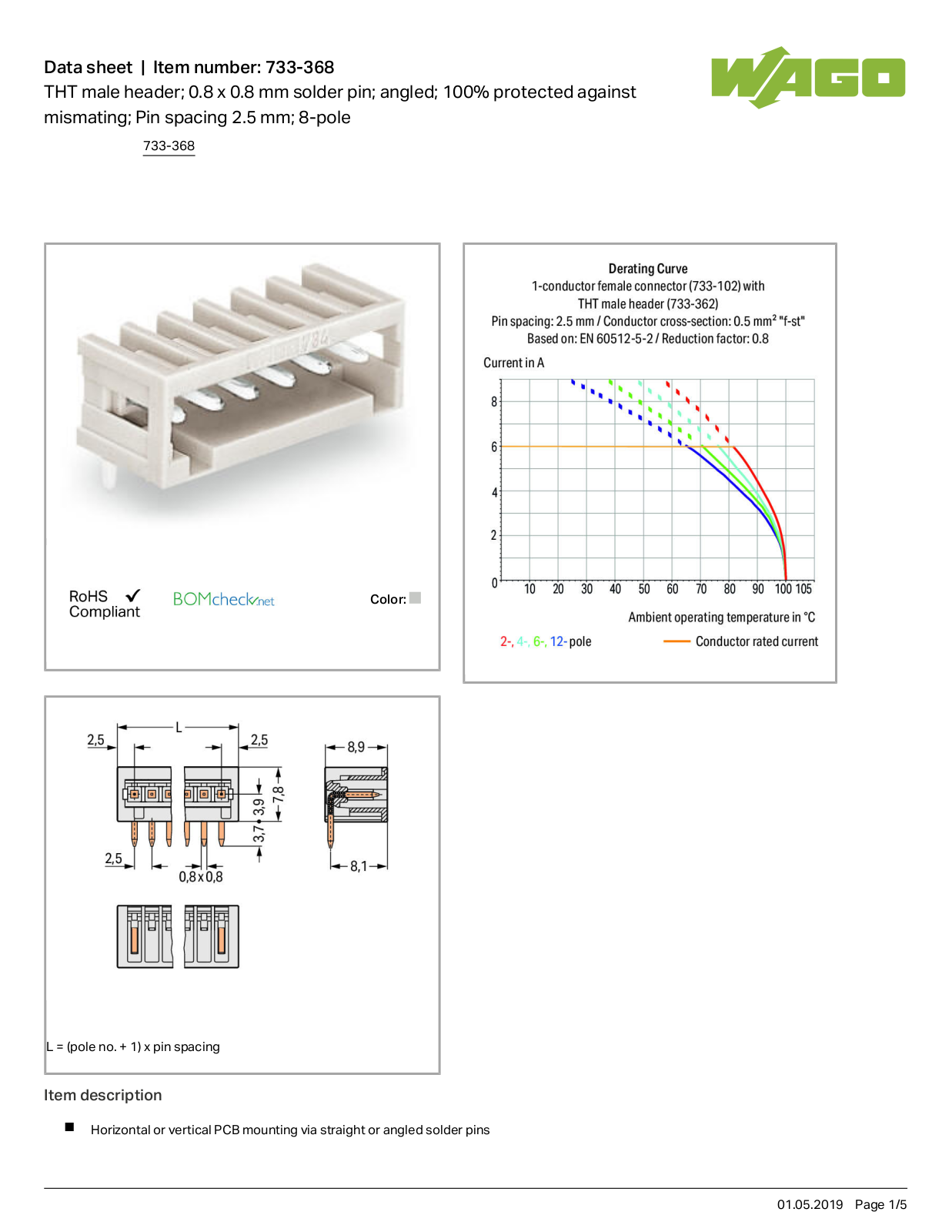 Wago 733-368 Data Sheet