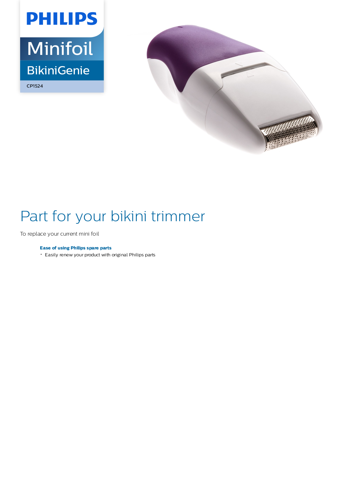 Philips CP1524/01 leaflet - ManualMachine.com