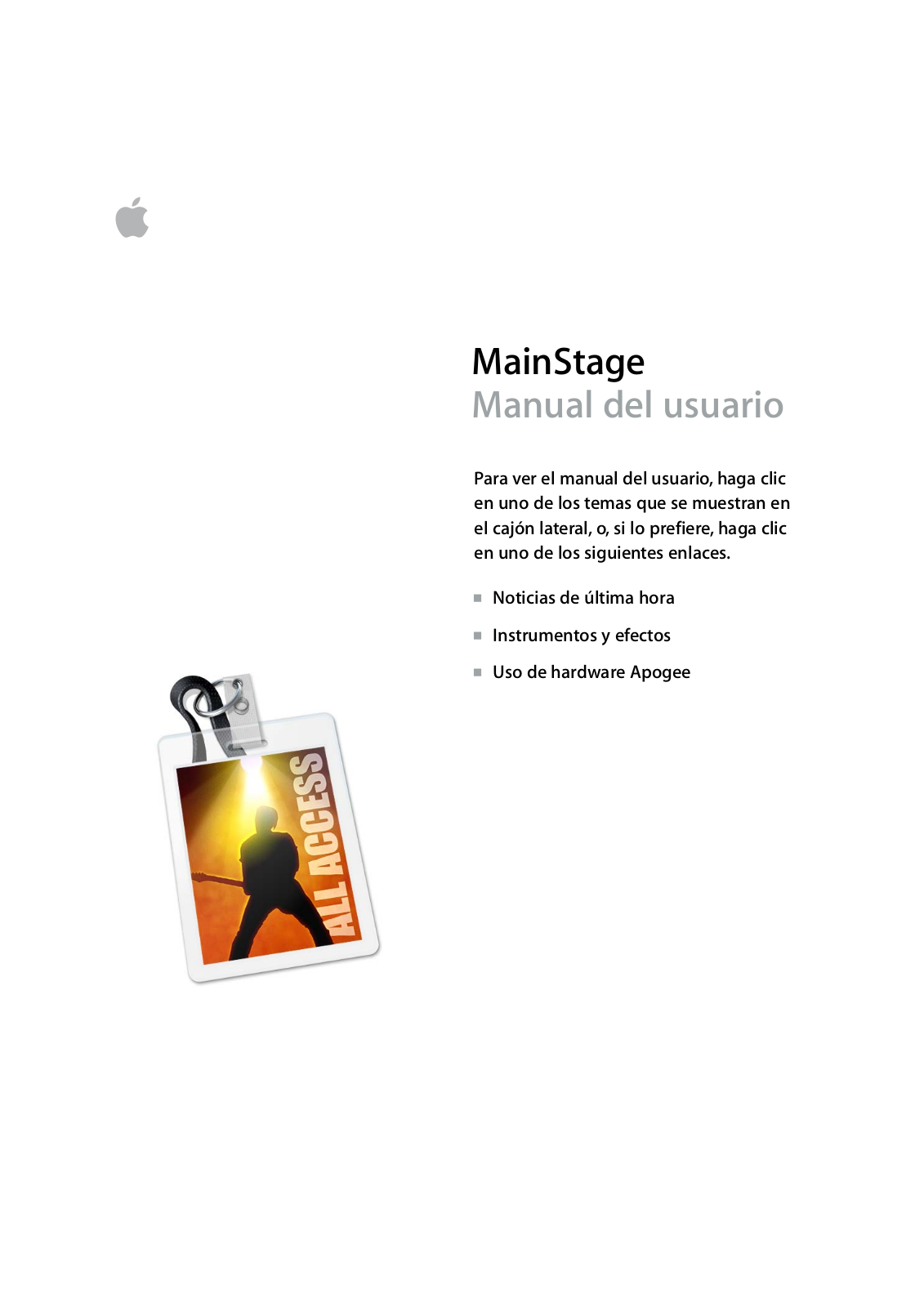 Apple MainStage User Manual