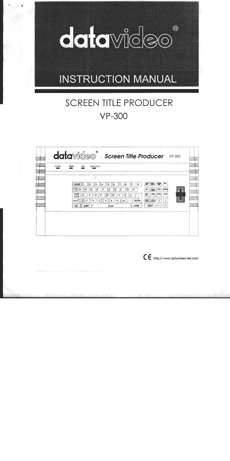 Datavideo VP-300 User Guide