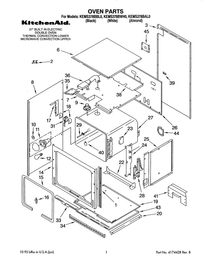 KitchenAid KEMS378BWH0 Parts List