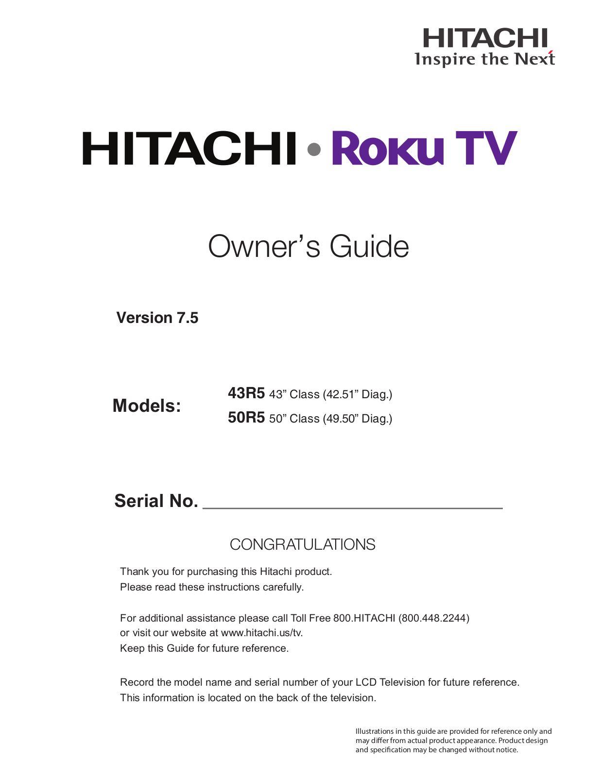 HITACHI 43R5, 50R5 User guide - ManualMachine.com