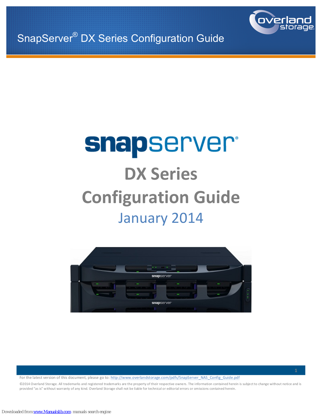 Overland Storage DX Configuration Manual