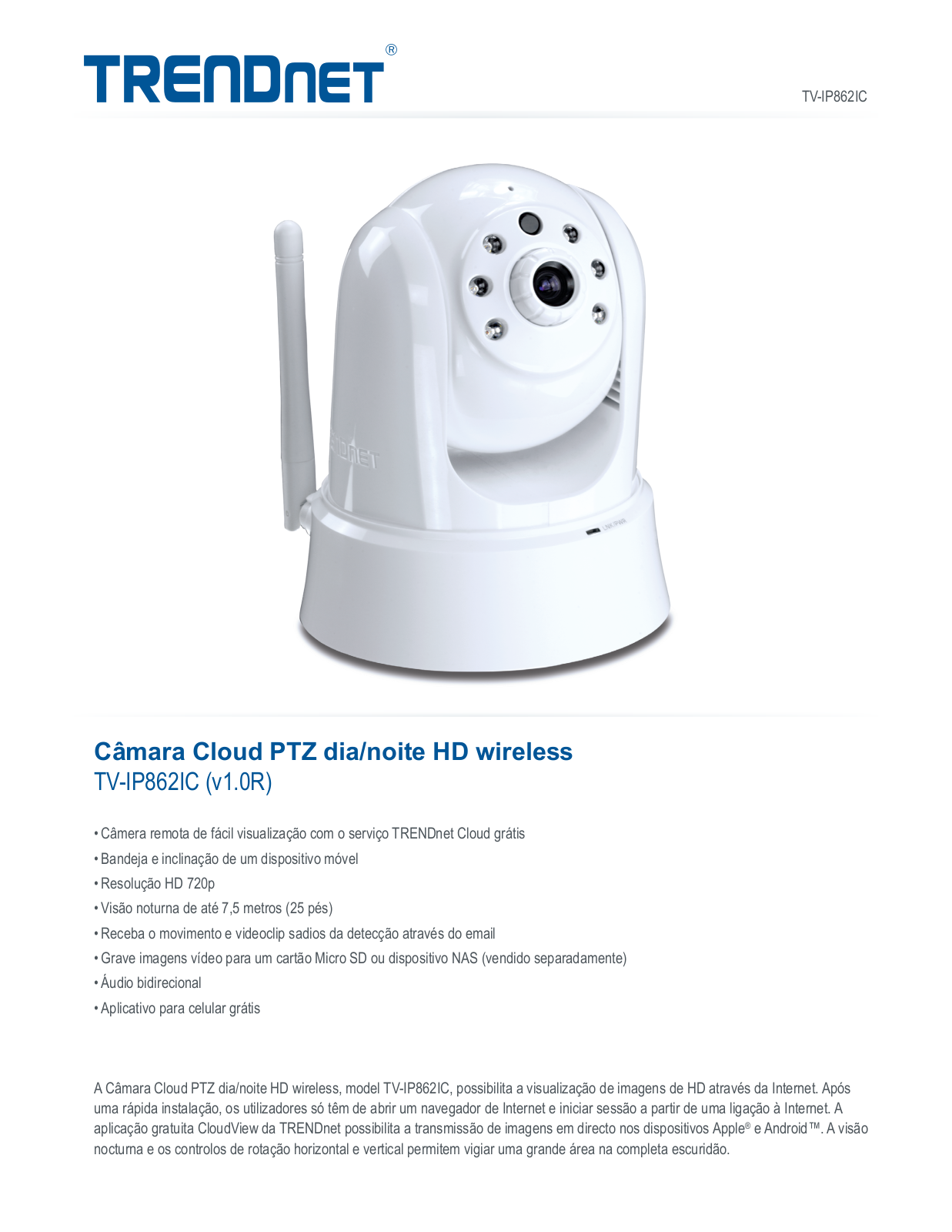 Trendnet TV-IP862IC Datasheet