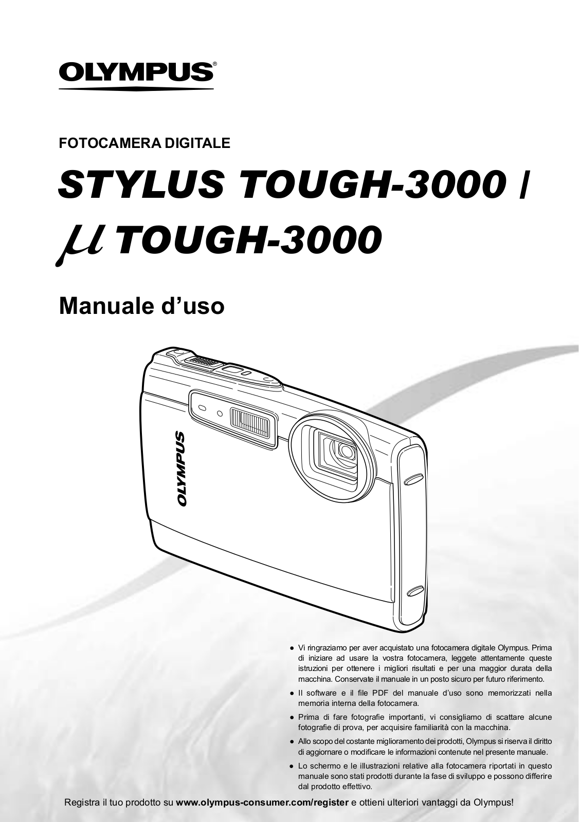 Olympus STYLUS TOUGH-3000, µ TOUGH-3000 User Manual